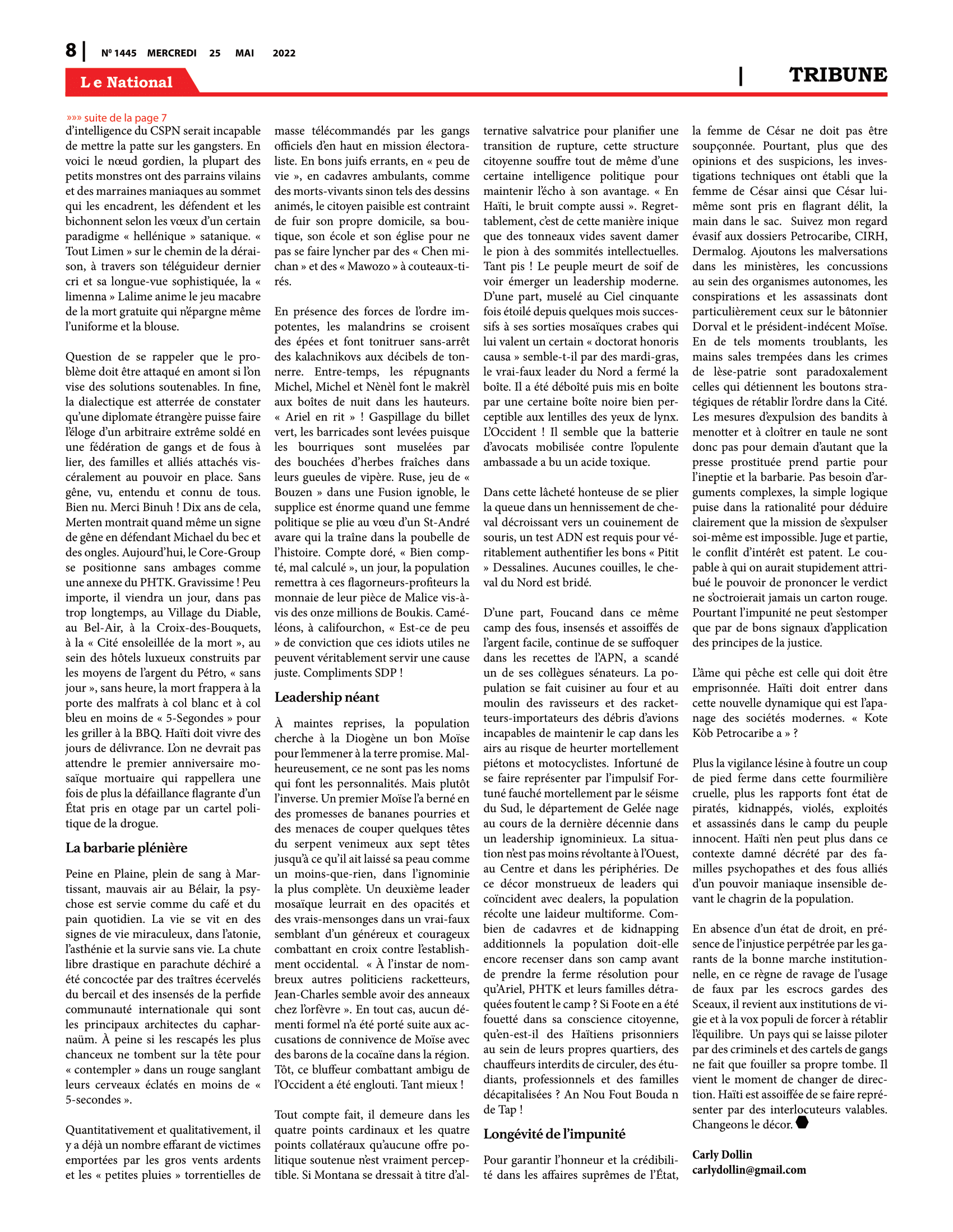Page 8 de l'édition 1445