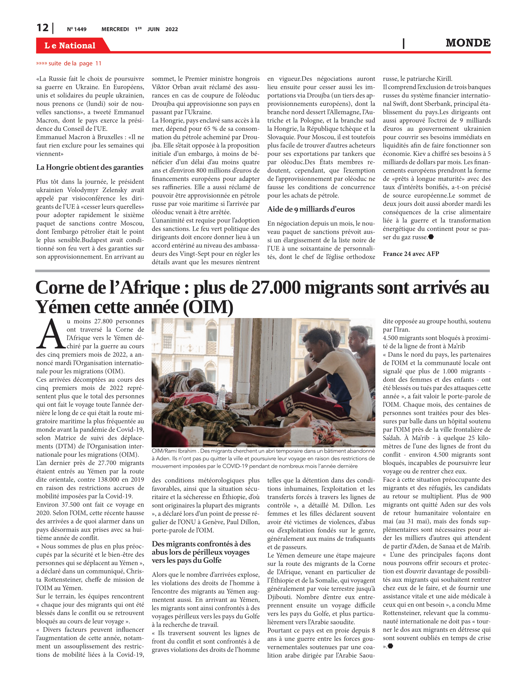 Page 12 de l'édition 1449