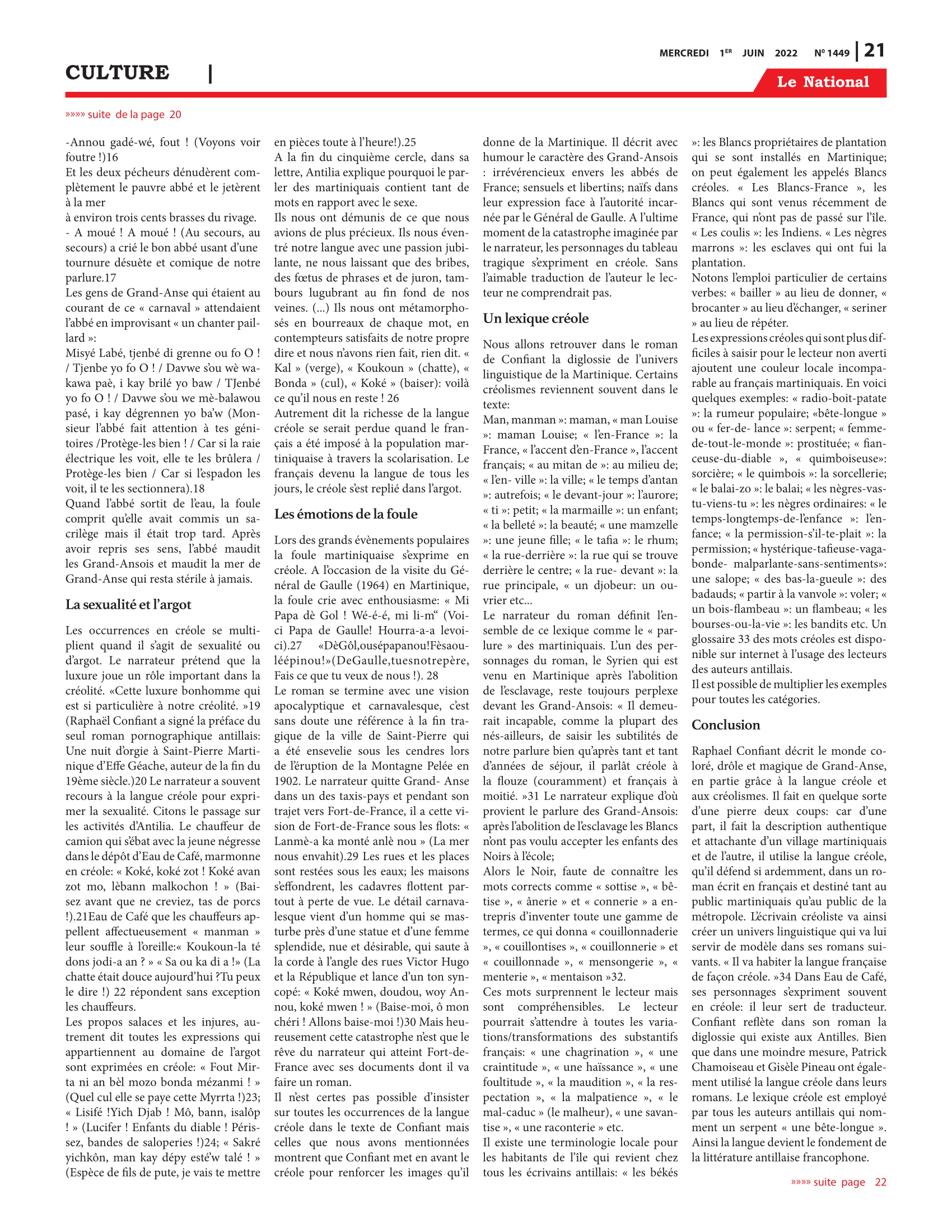 Page 21 de l'édition 1449