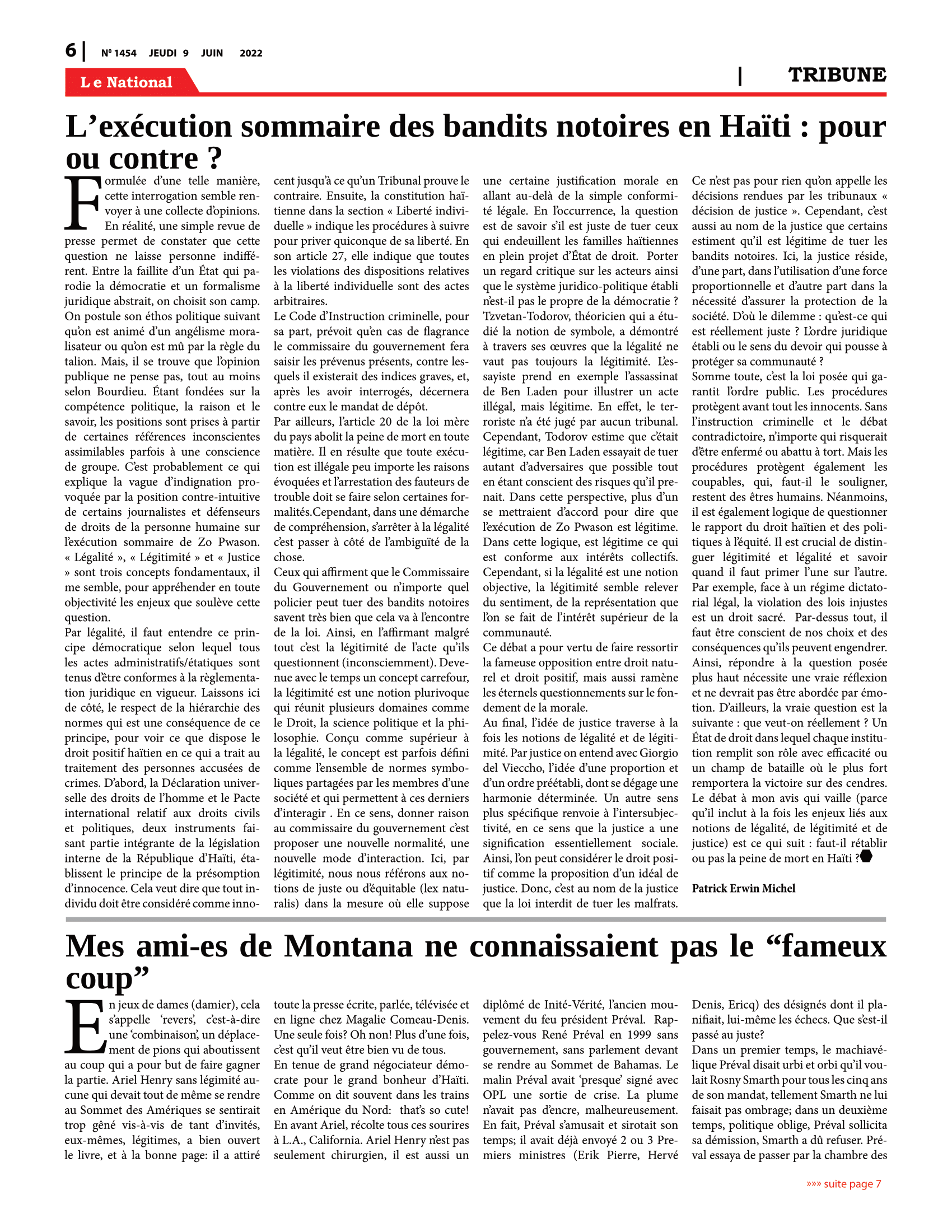 Page 6 de l'édition 1454