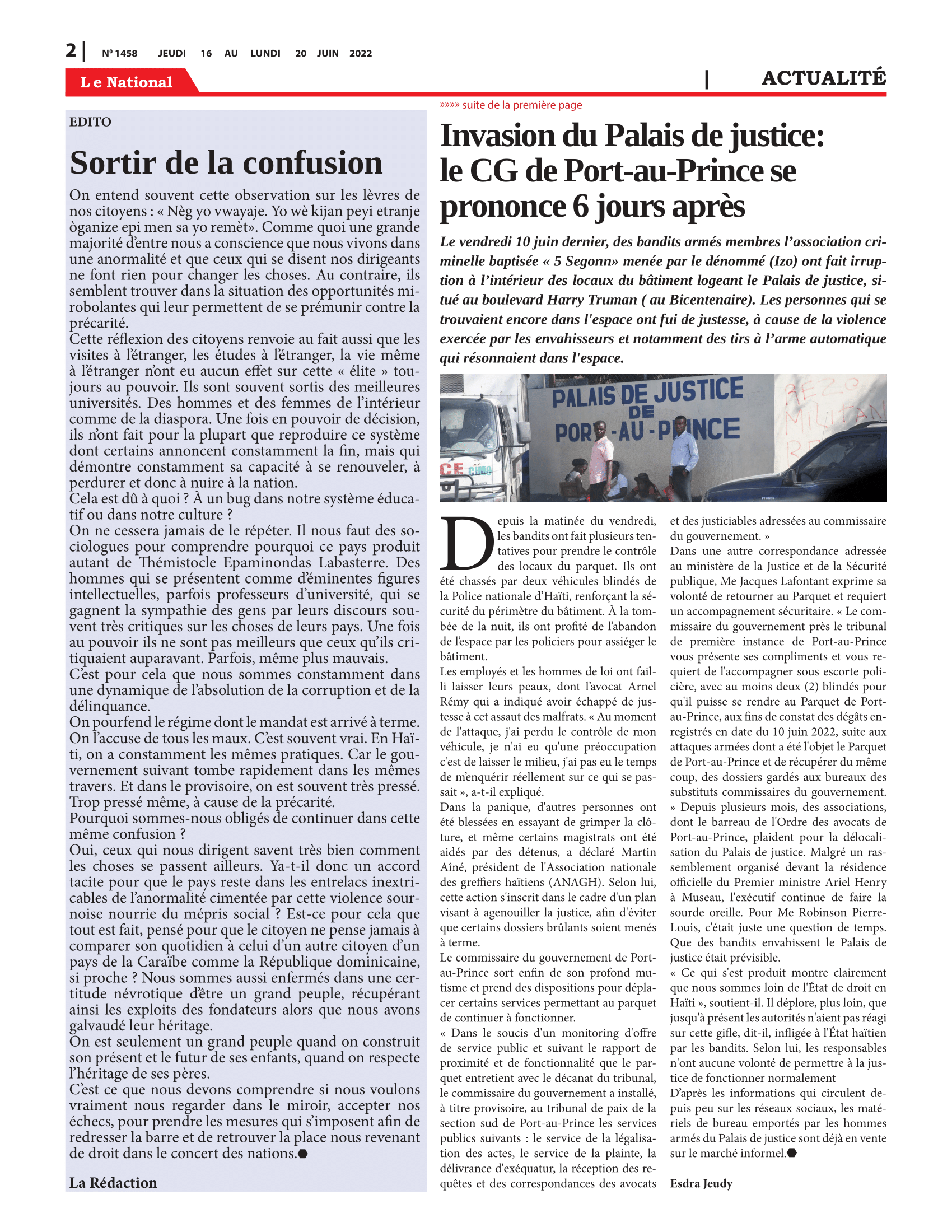 Page 2 de l'édition 1458