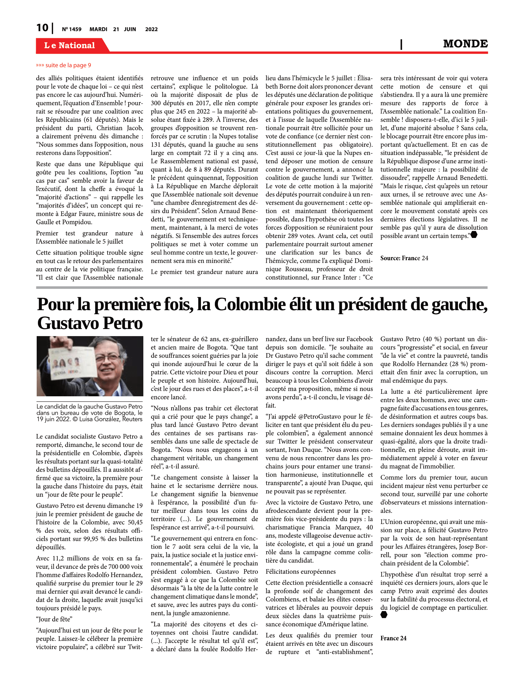 Page 10 de l'édition 1459