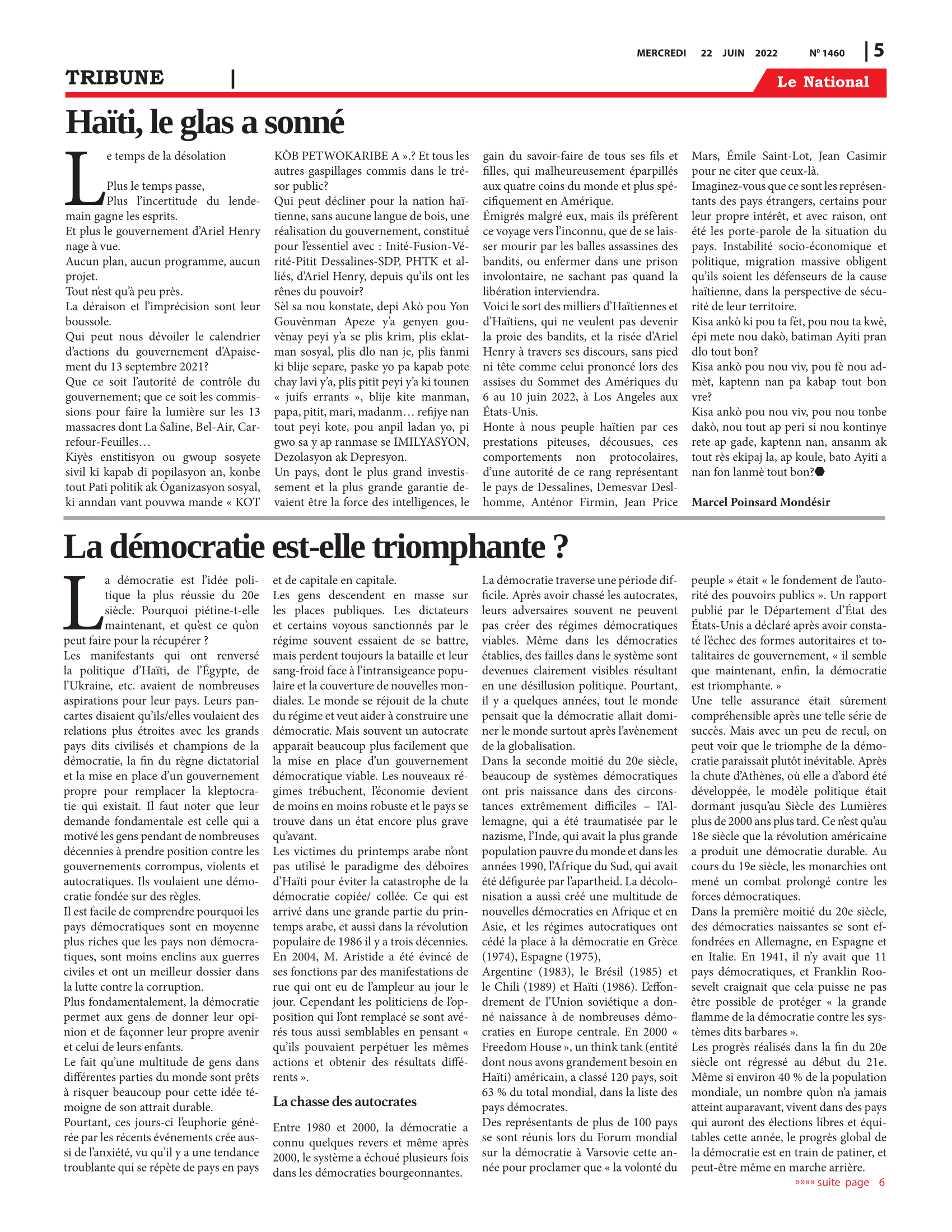 Page 5 de l'édition 1460