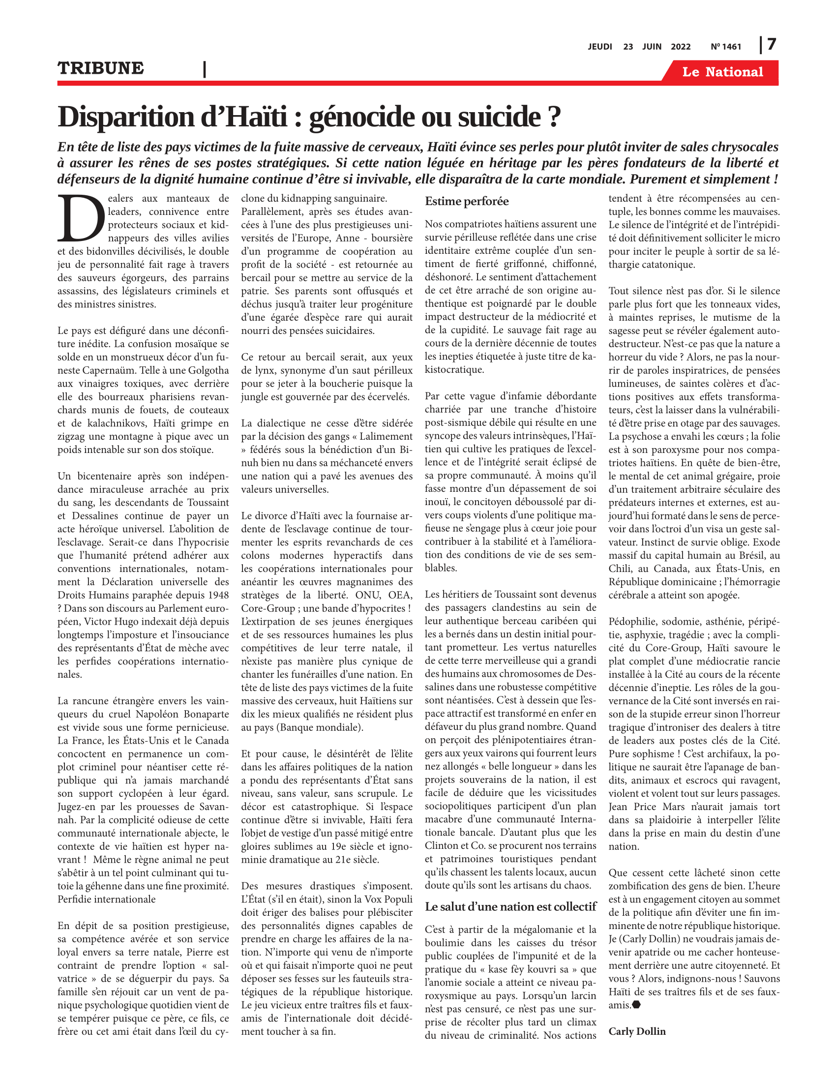 Page 7 de l'édition 1461