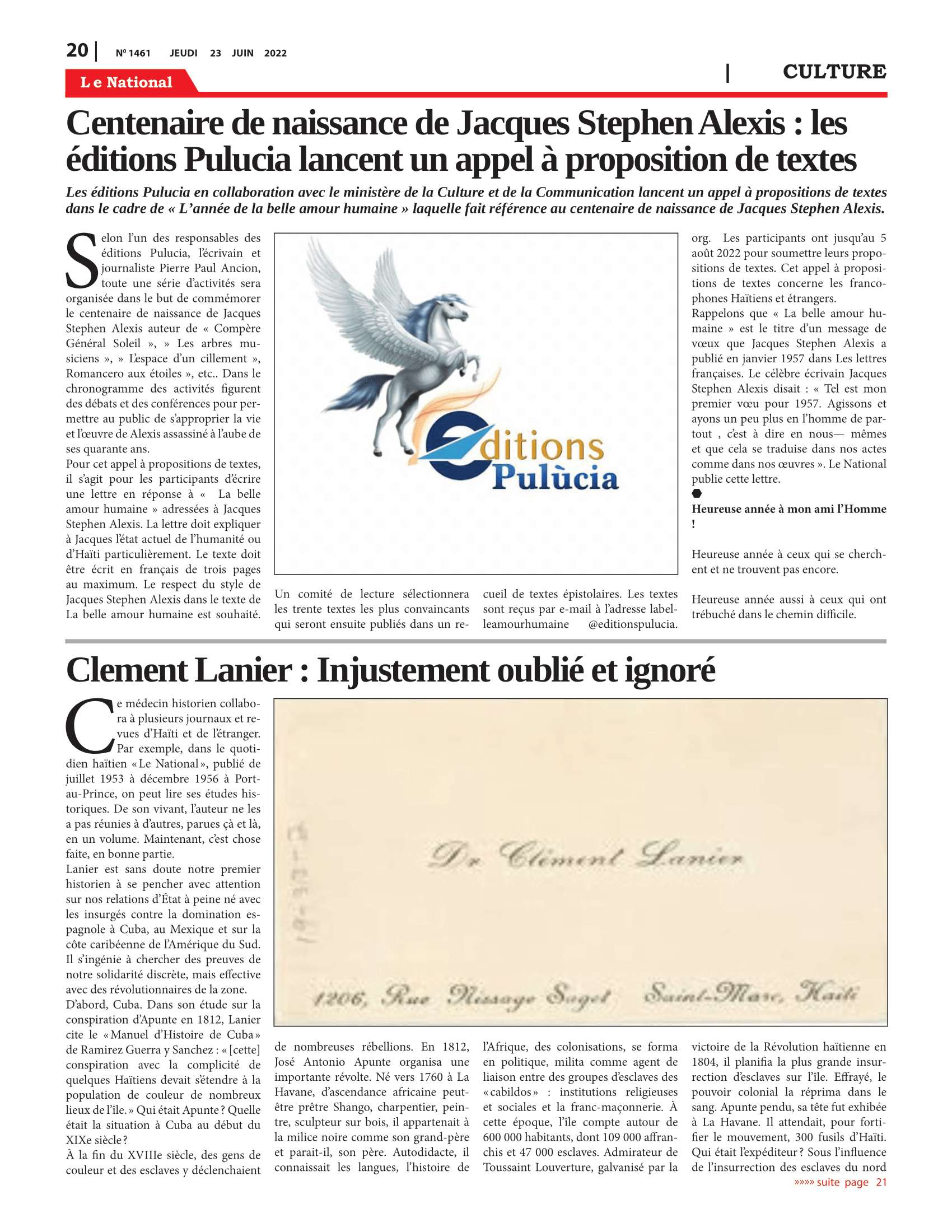 Page 20 de l'édition 1461