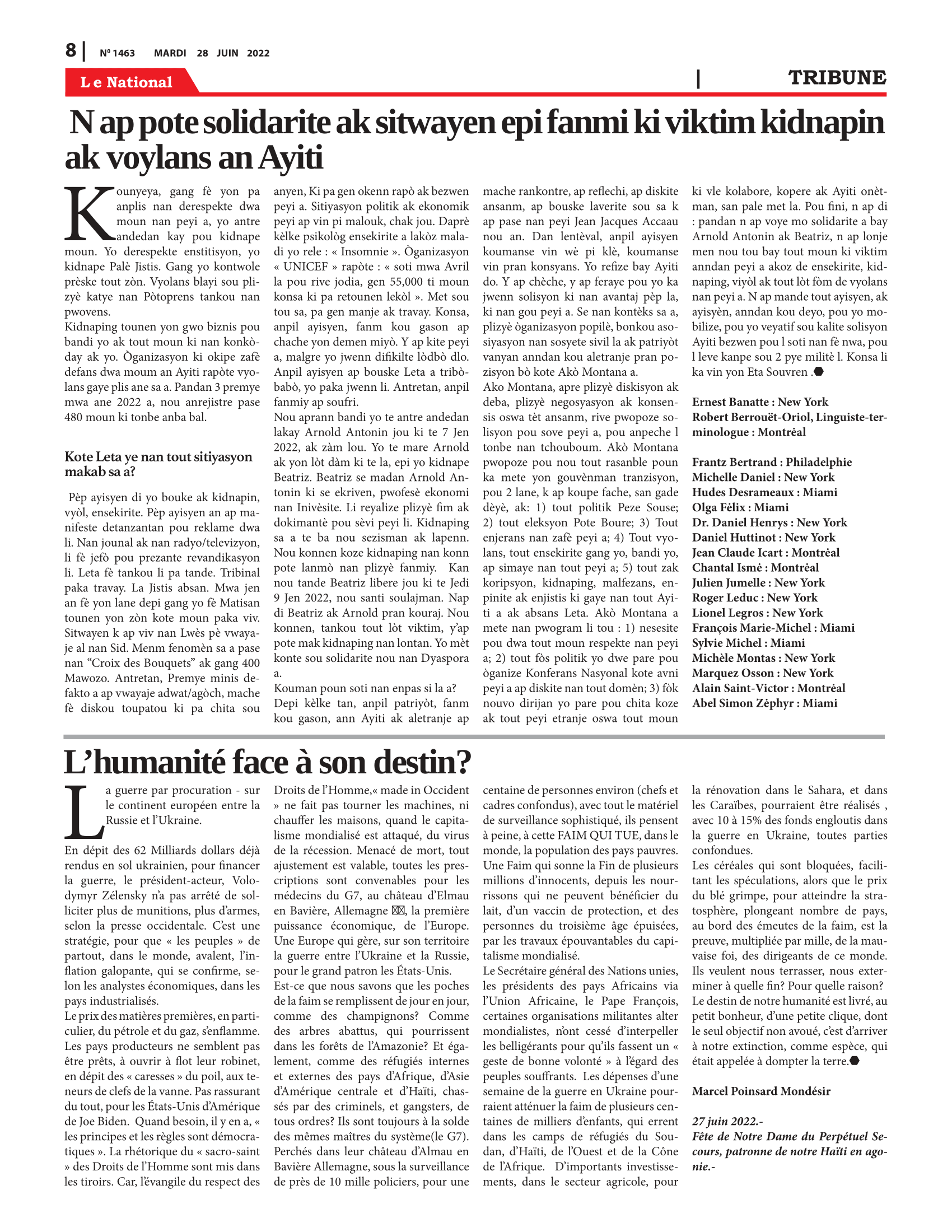 Page 8 de l'édition 1463