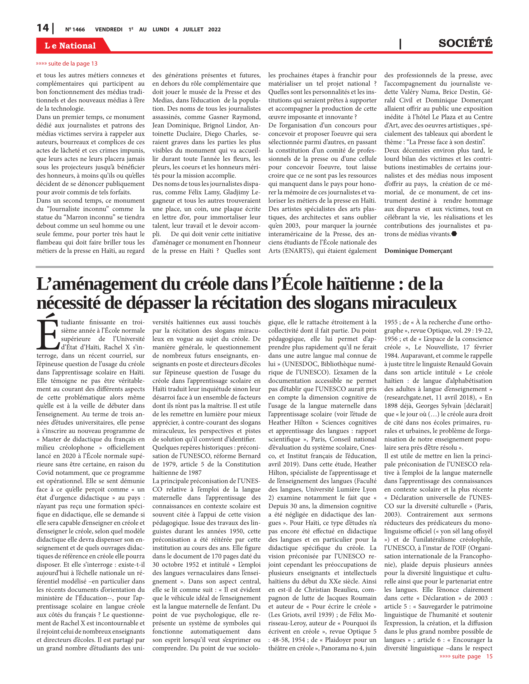 Page 14 de l'édition 1466