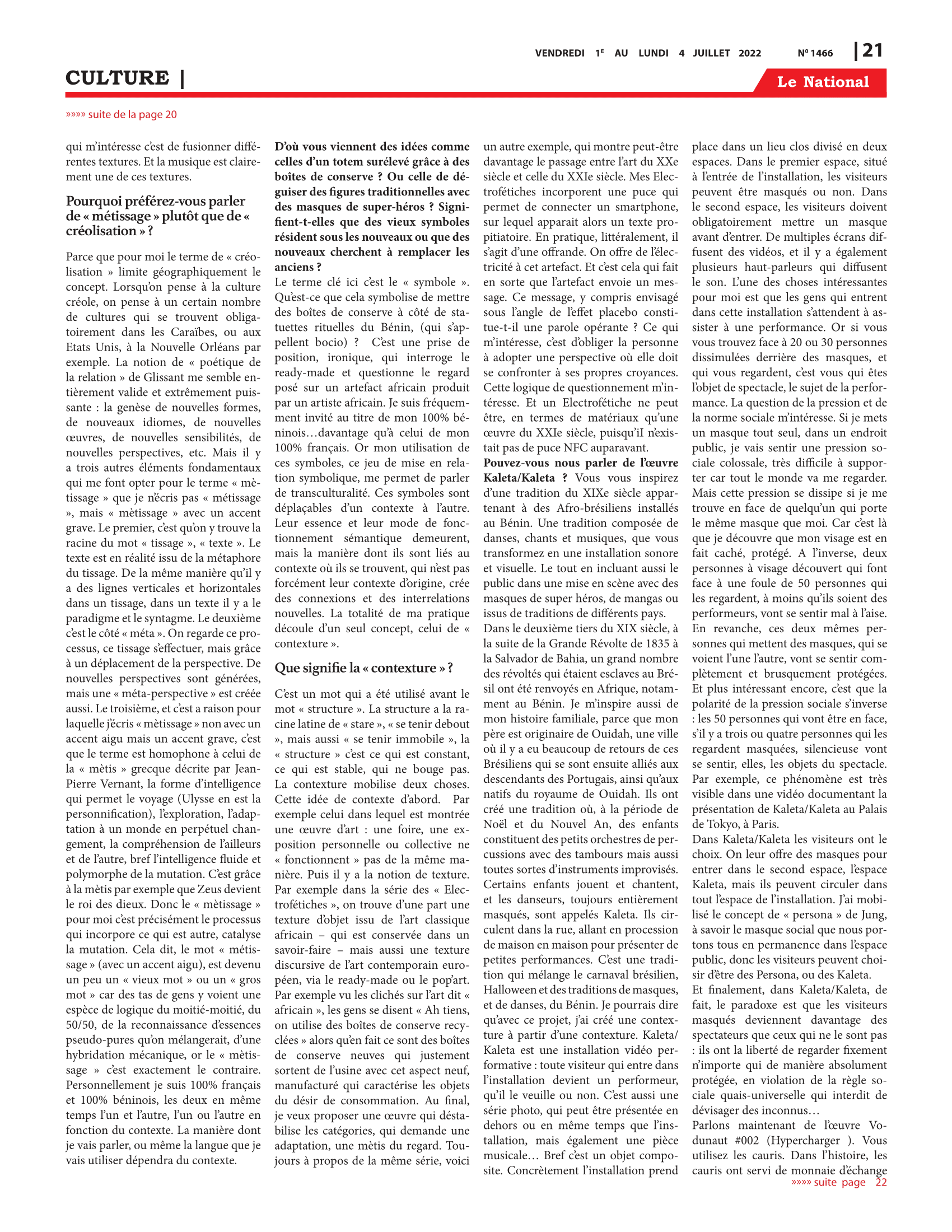 Page 21 de l'édition 1466