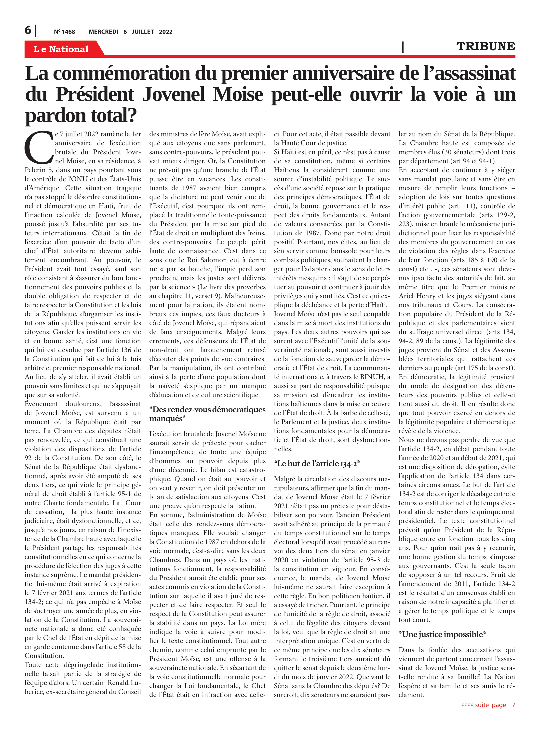 Page 6 de l'édition 1468