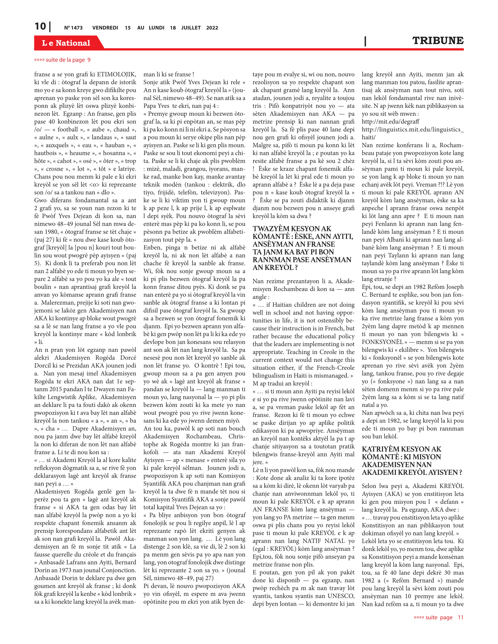 Page 10 de l'édition 1473