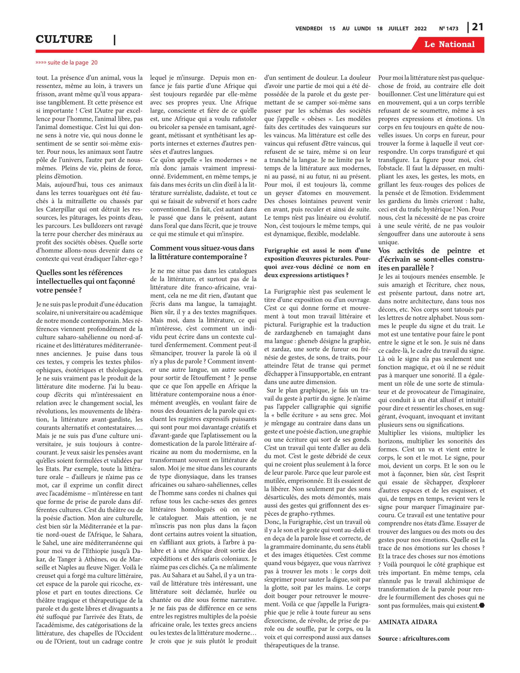 Page 21 de l'édition 1473