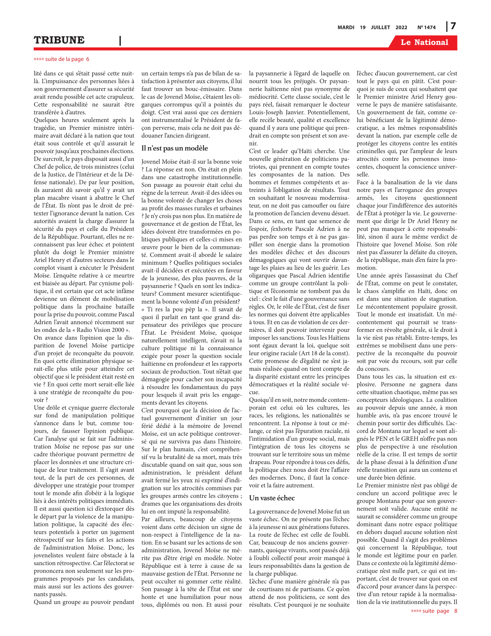 Page 7 de l'édition 1474