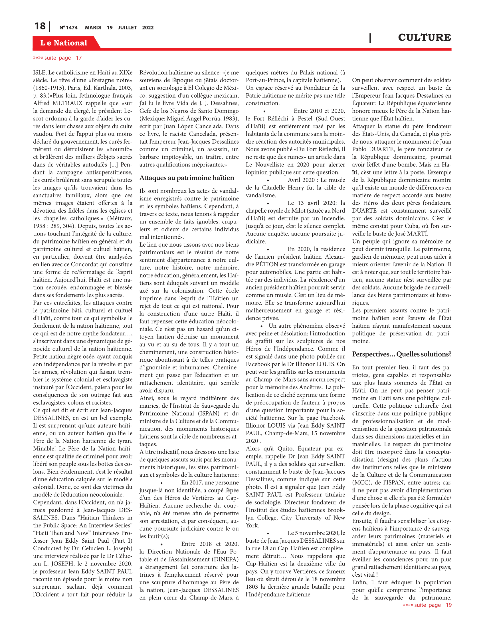 Page 18 de l'édition 1474