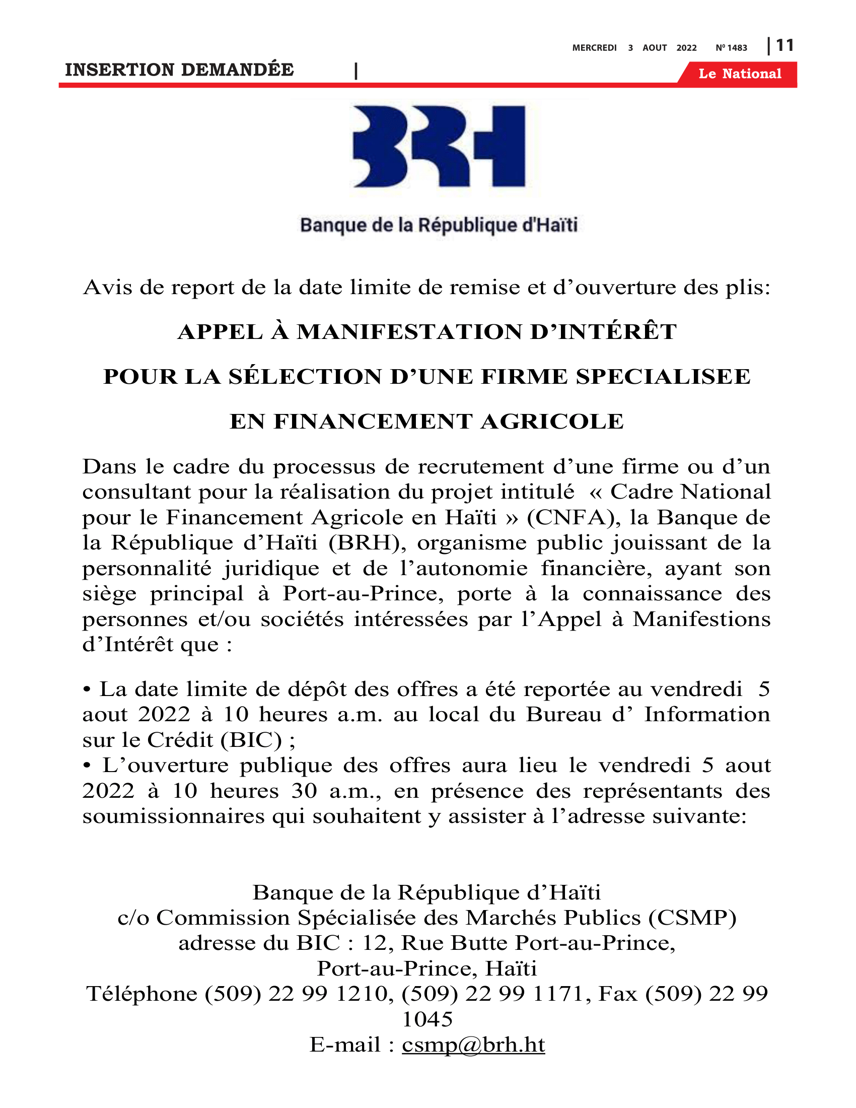 Page 11 de l'édition 1483