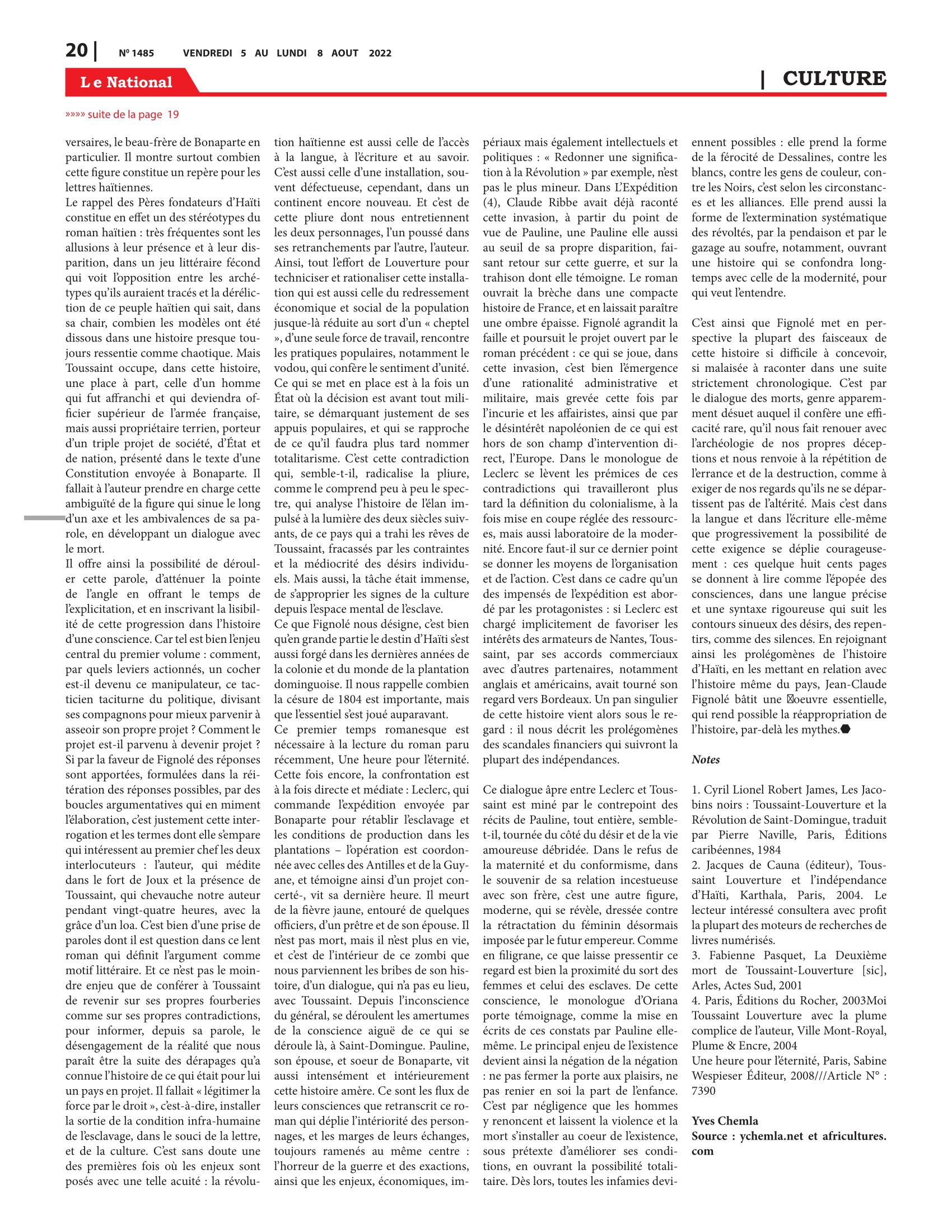 Page 20 de l'édition 1485