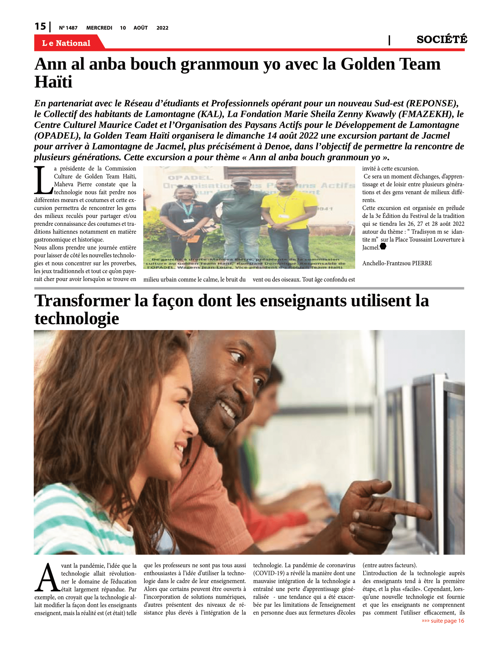 Page 15 de l'édition 1487