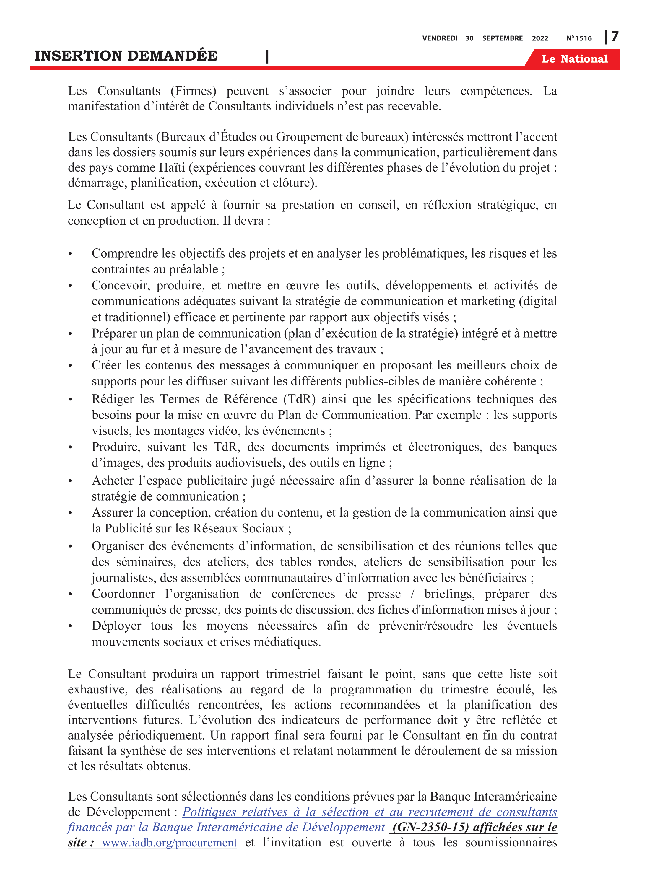 Page 7 de l'édition 1516