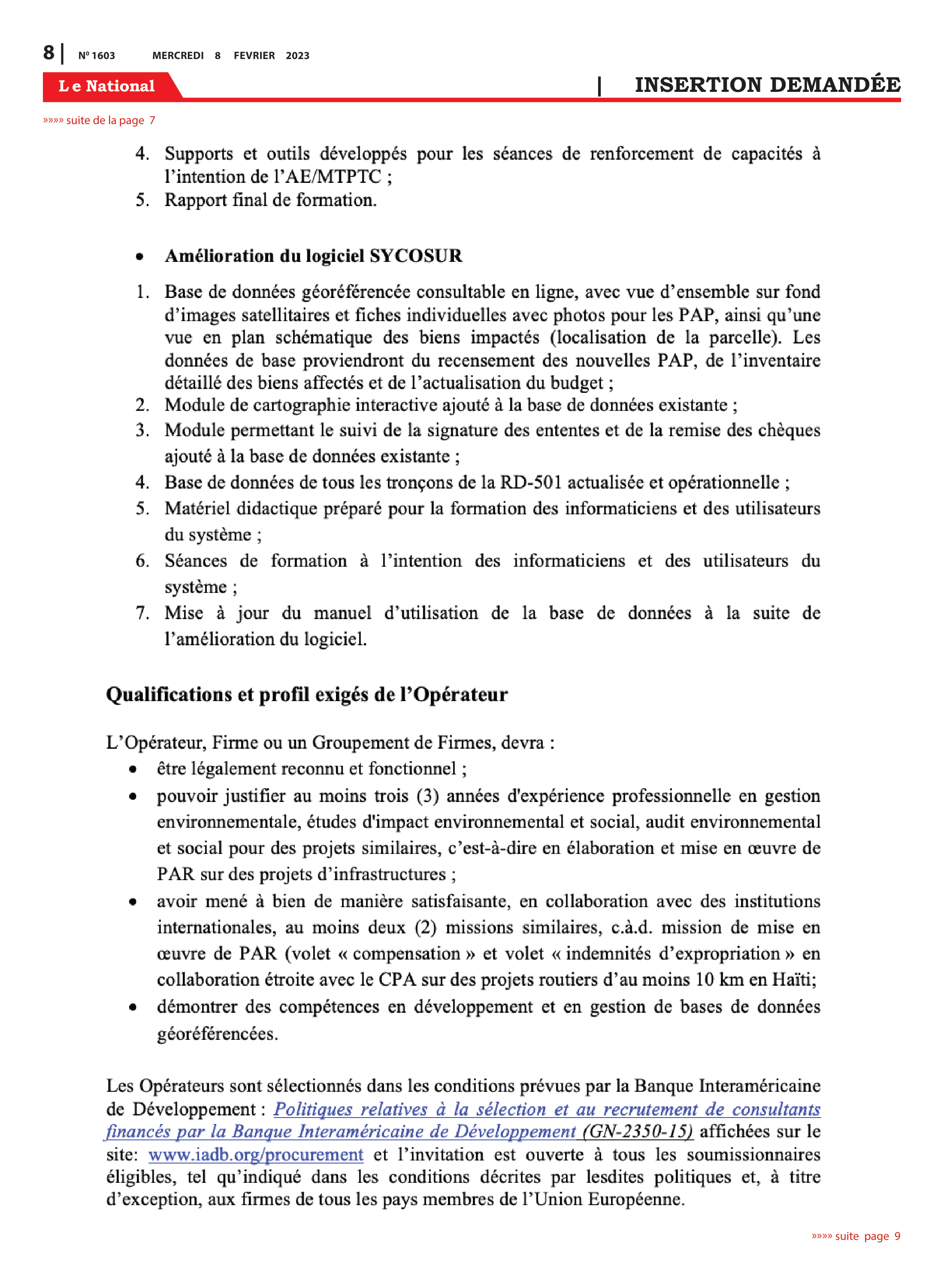 Page 8 de l'édition 1603