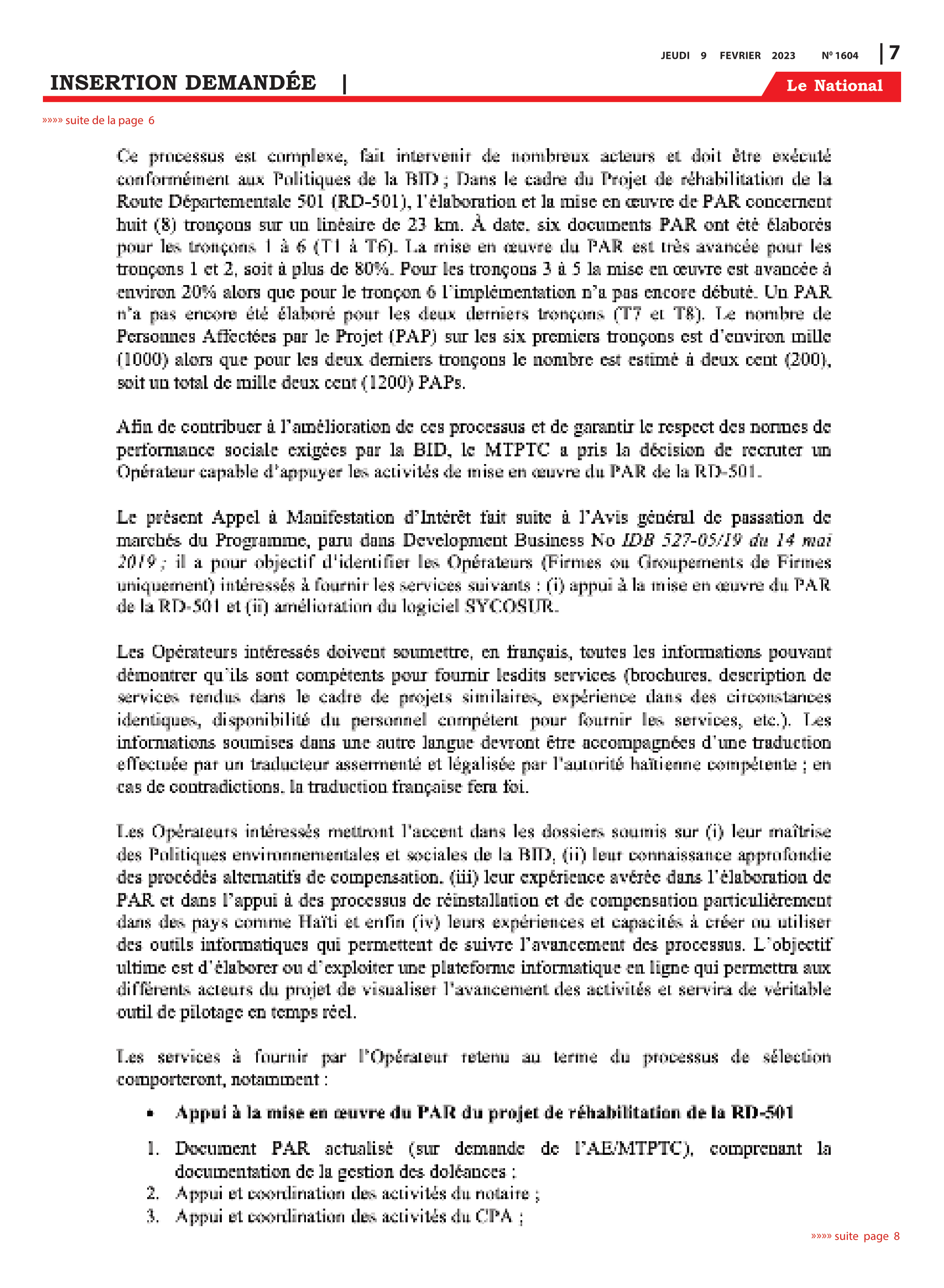 Page 7 de l'édition 1604