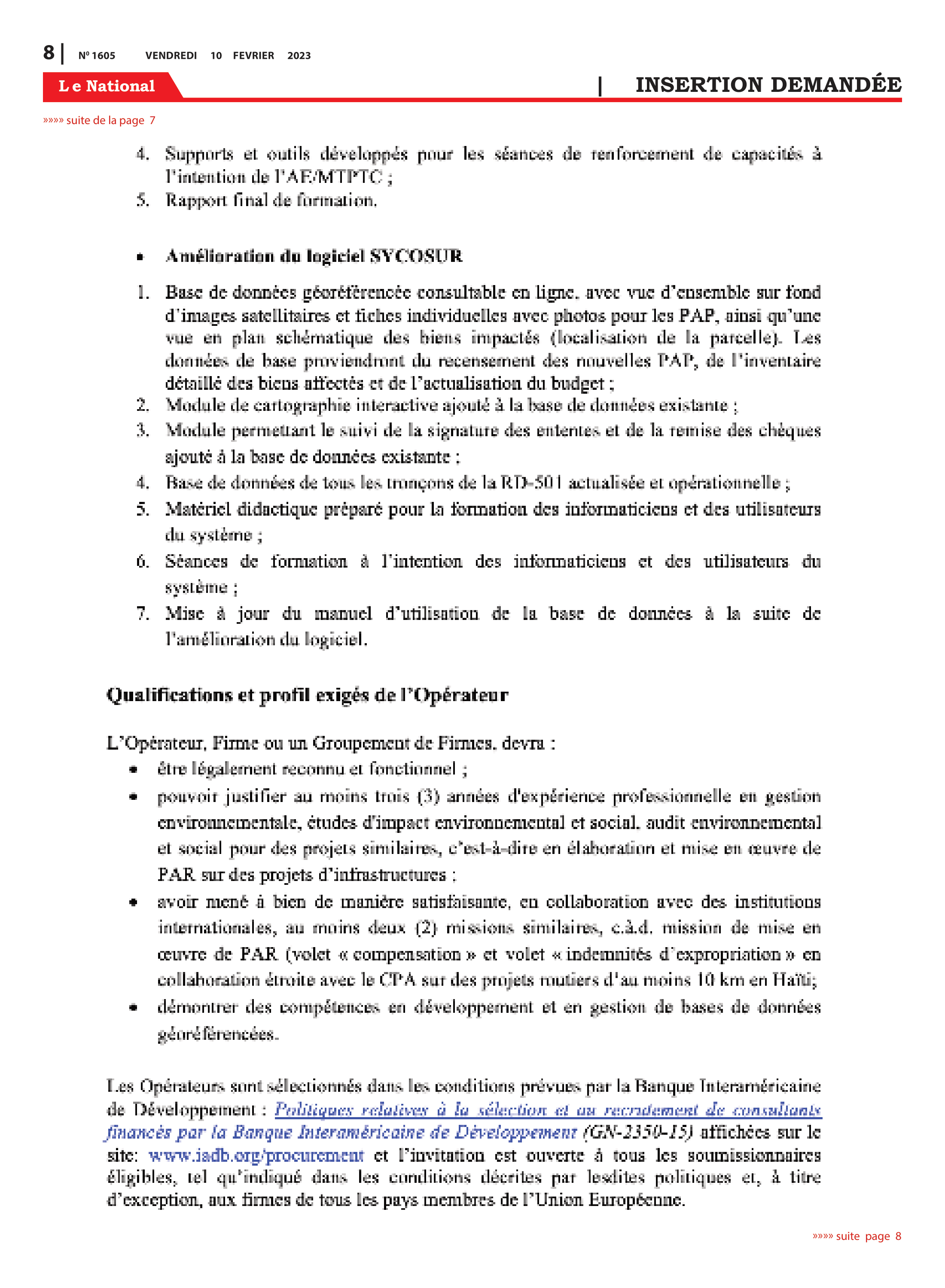 Page 8 de l'édition 1605