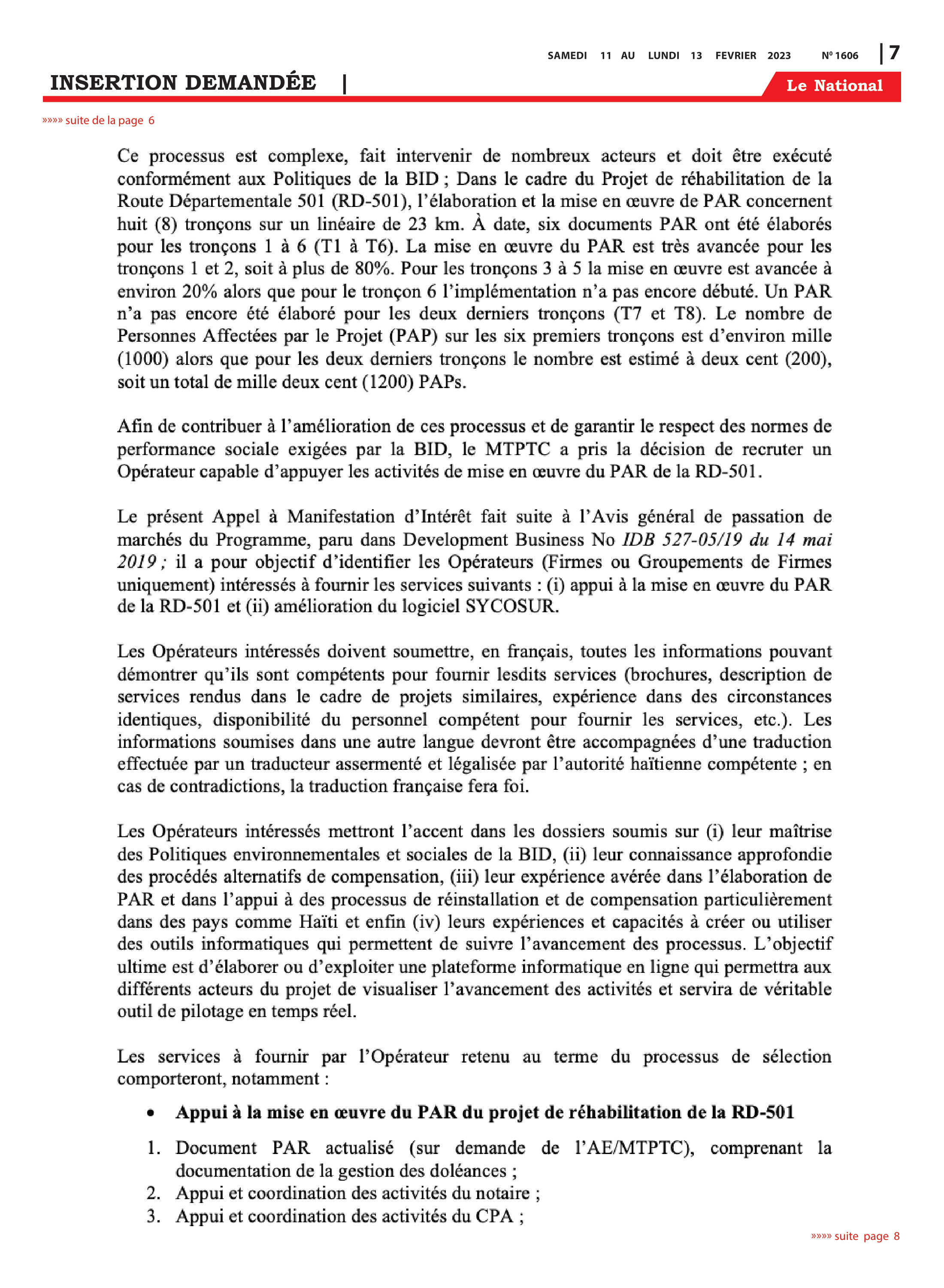 Page 7 de l'édition 1606