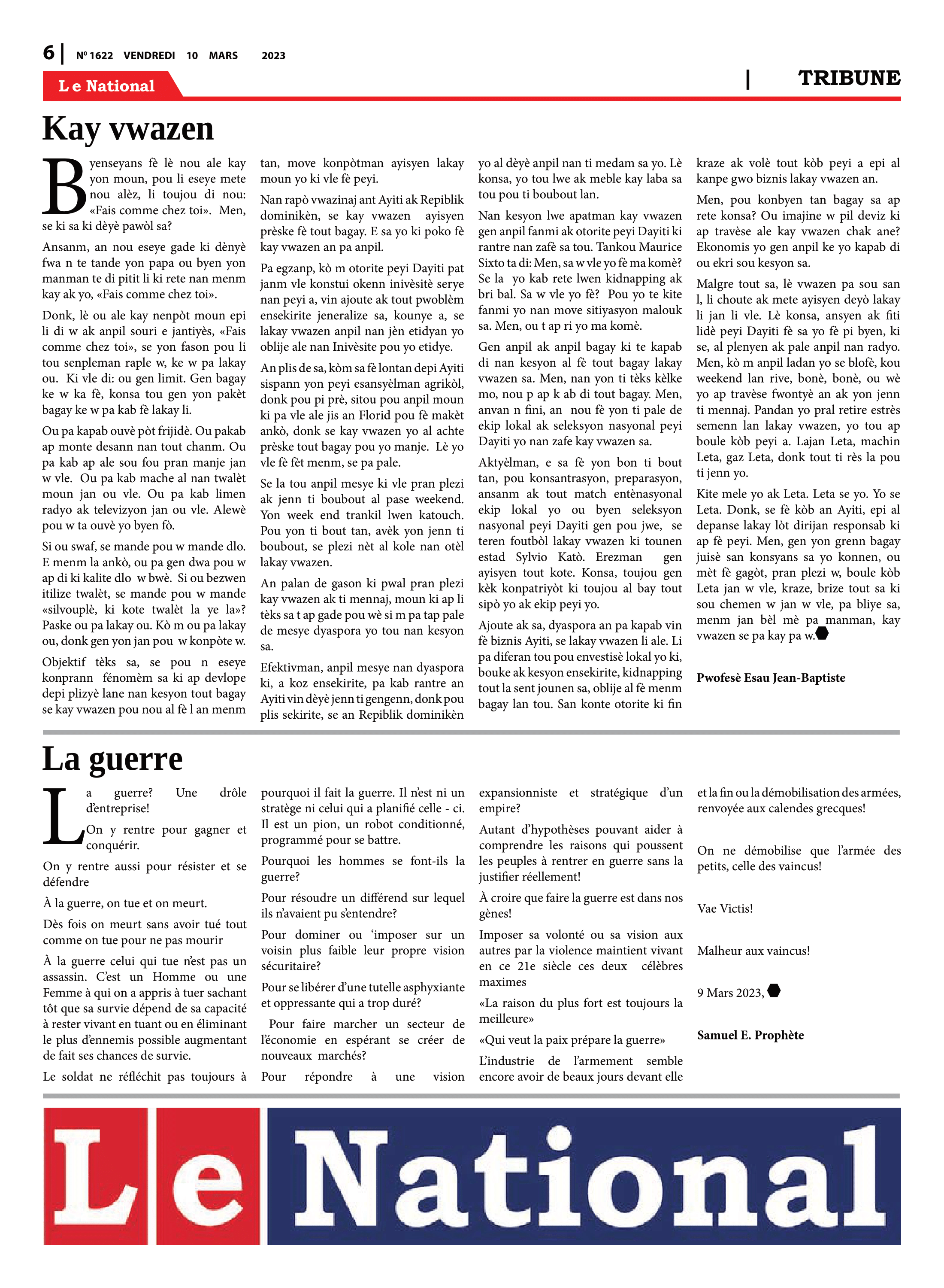 Page 6 de l'édition 1622