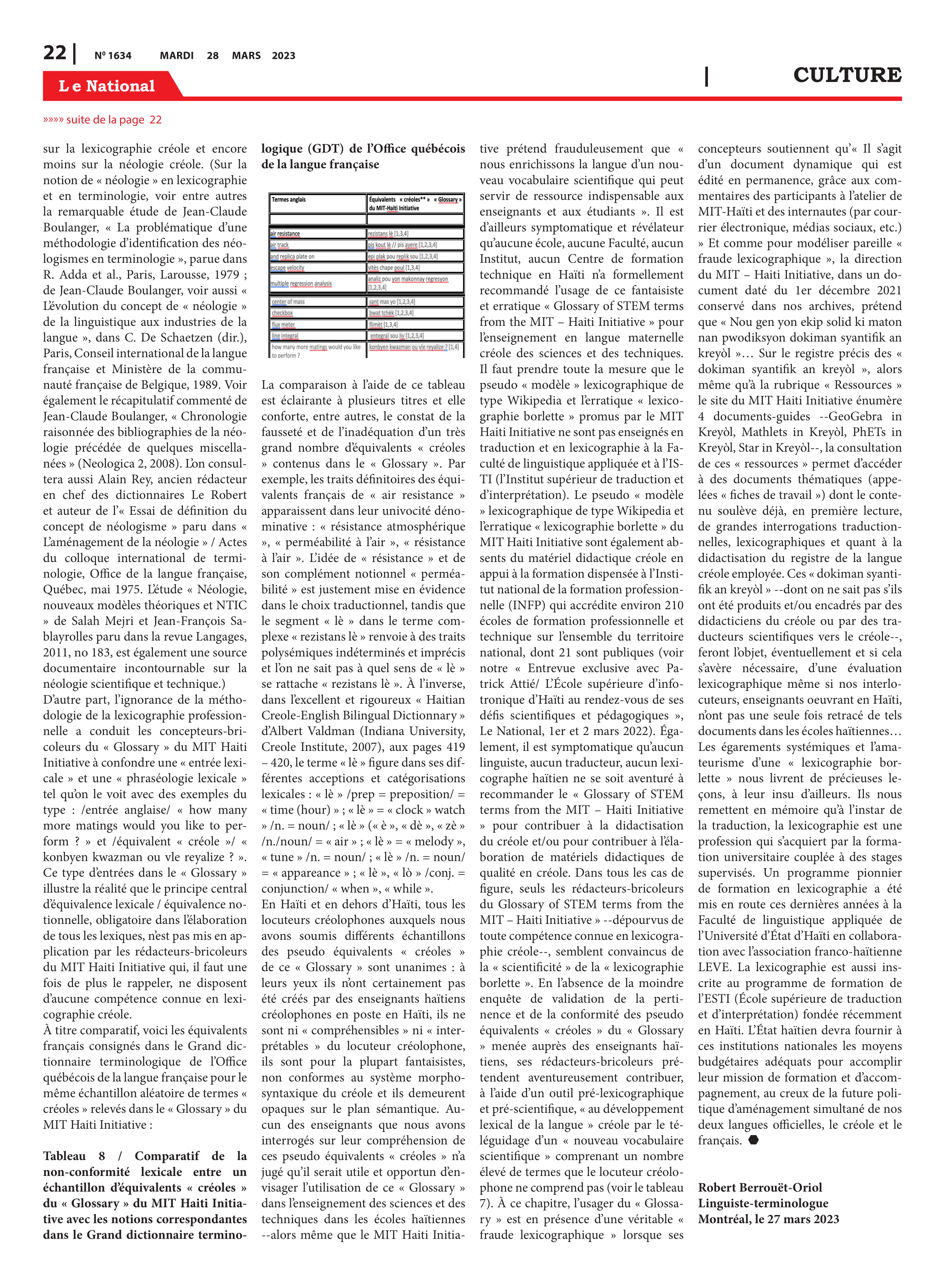 Page 22 de l'édition 1634