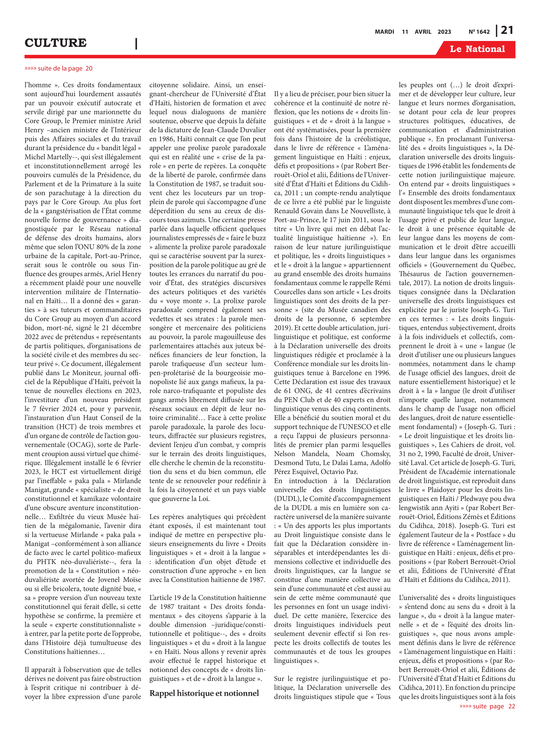 Page 21 de l'édition 1642