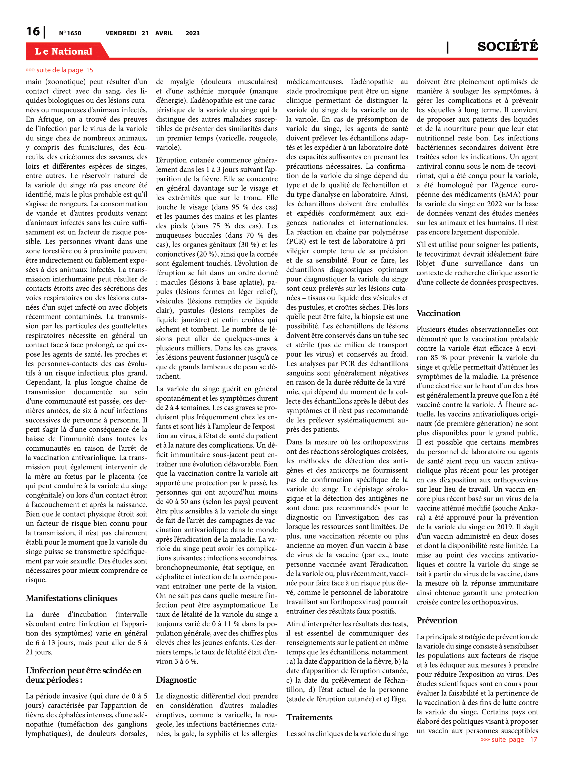 Page 16 de l'édition 1650