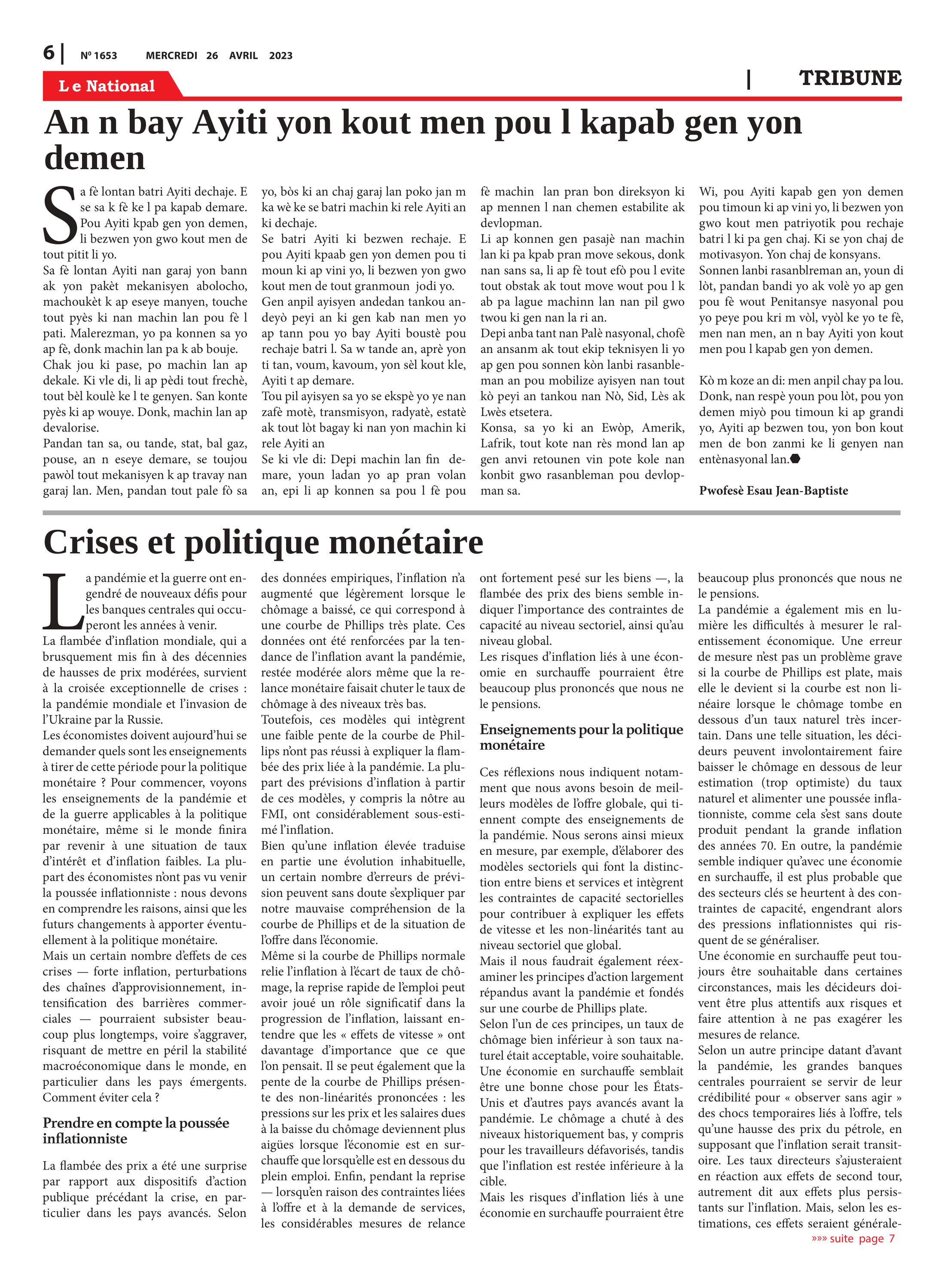 Page 6 de l'édition 1653