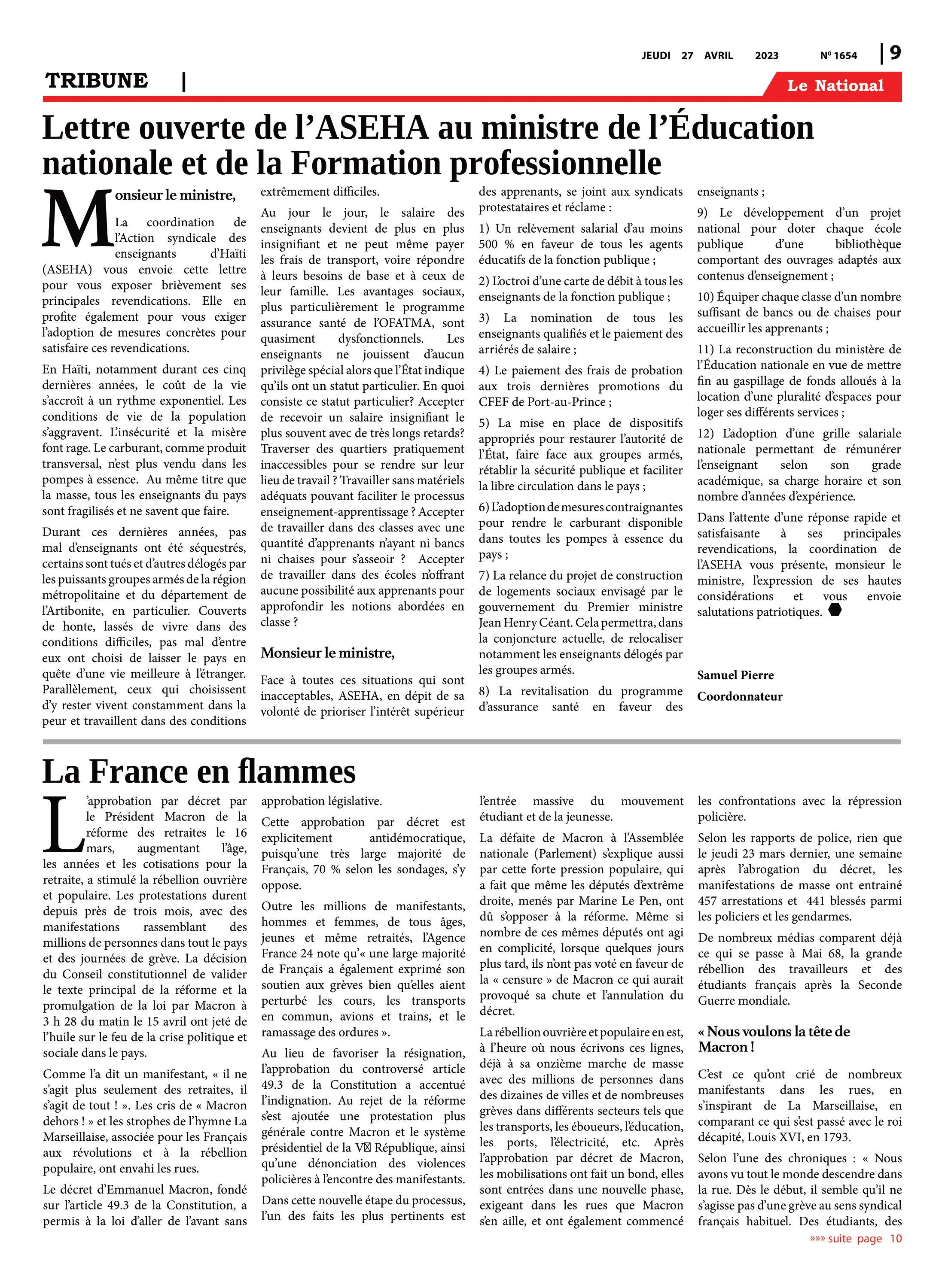 Page 9 de l'édition 1654