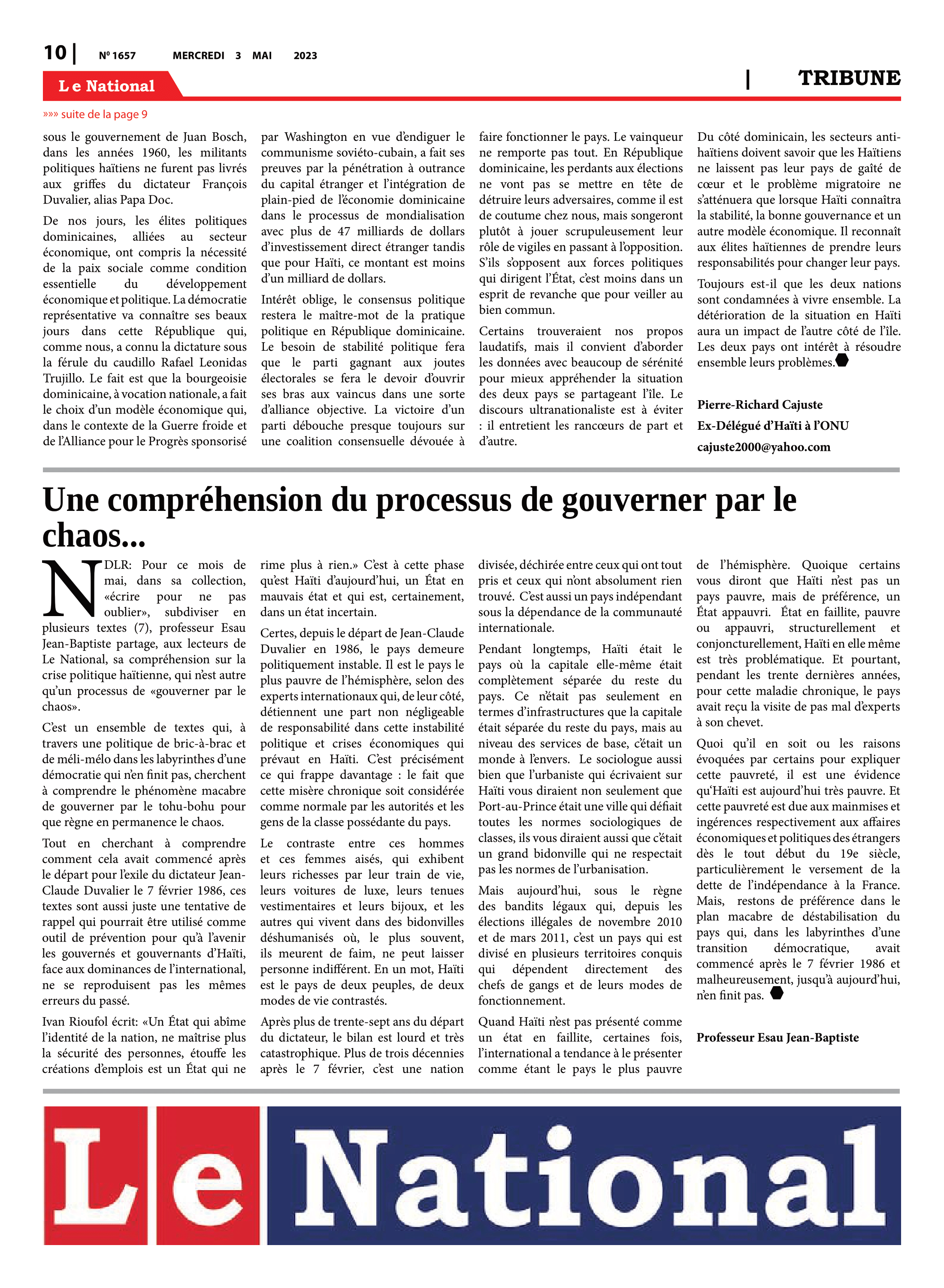 Page 10 de l'édition 1657