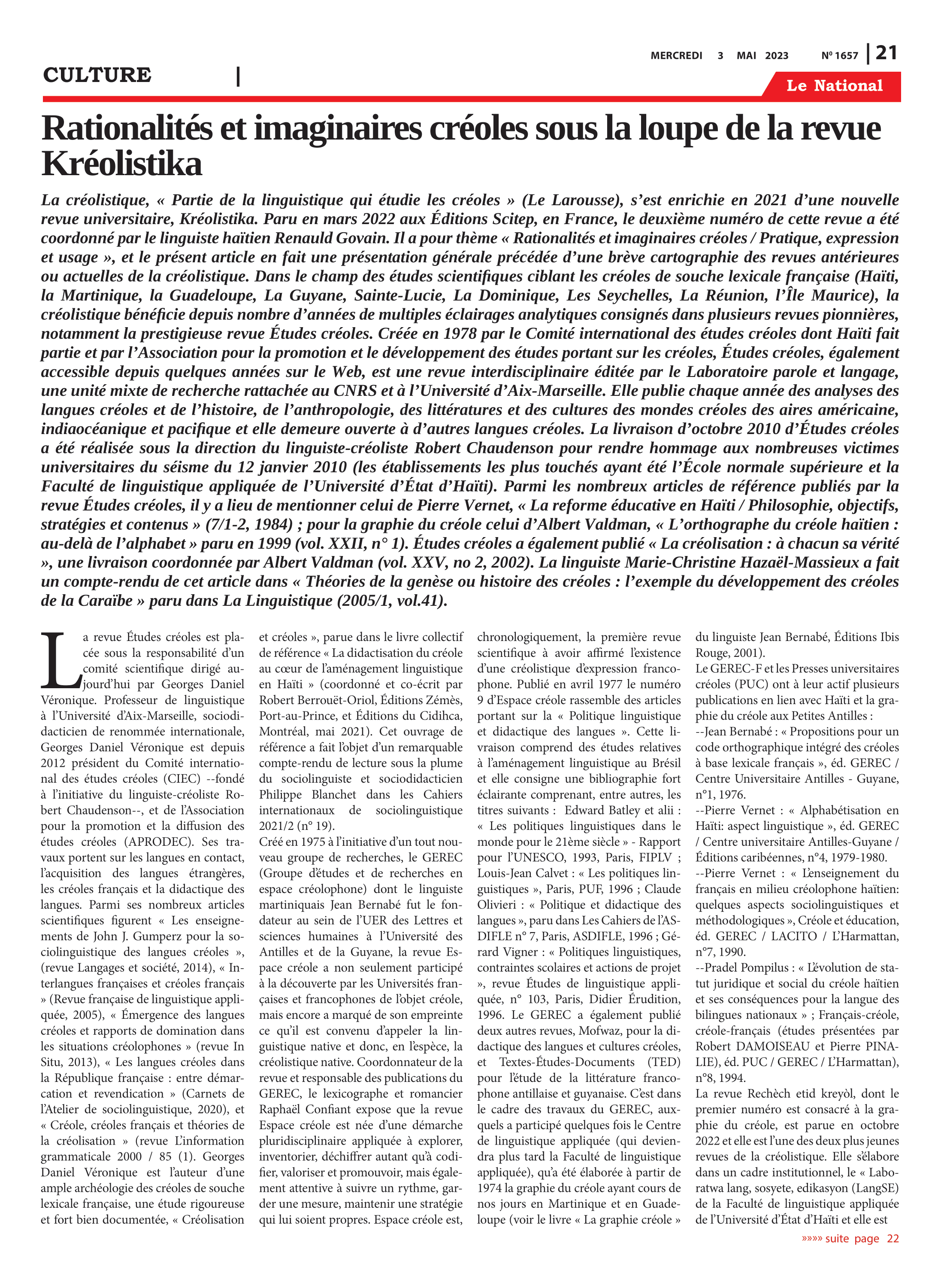 Page 21 de l'édition 1657
