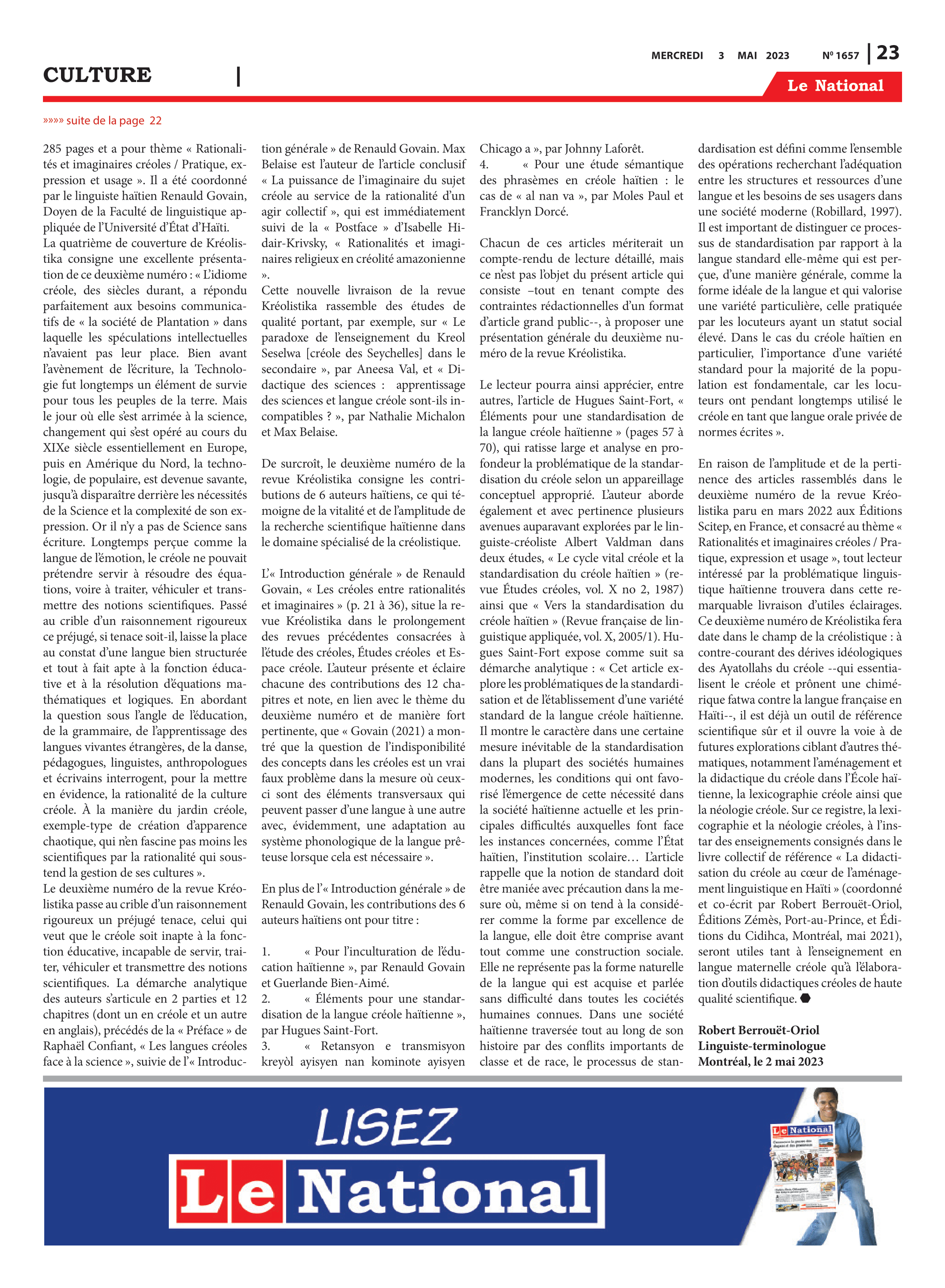 Page 23 de l'édition 1657