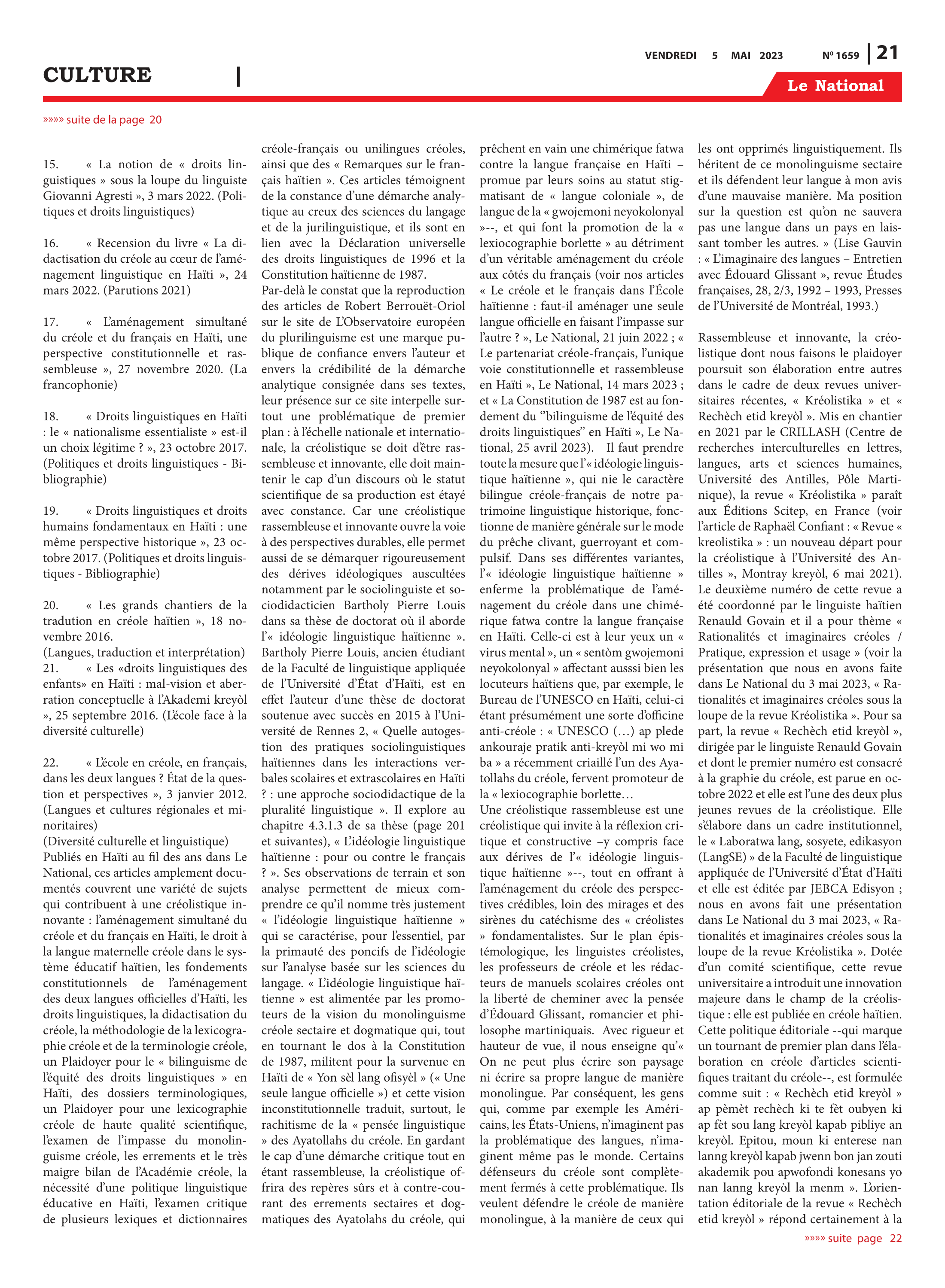 Page 21 de l'édition 1659