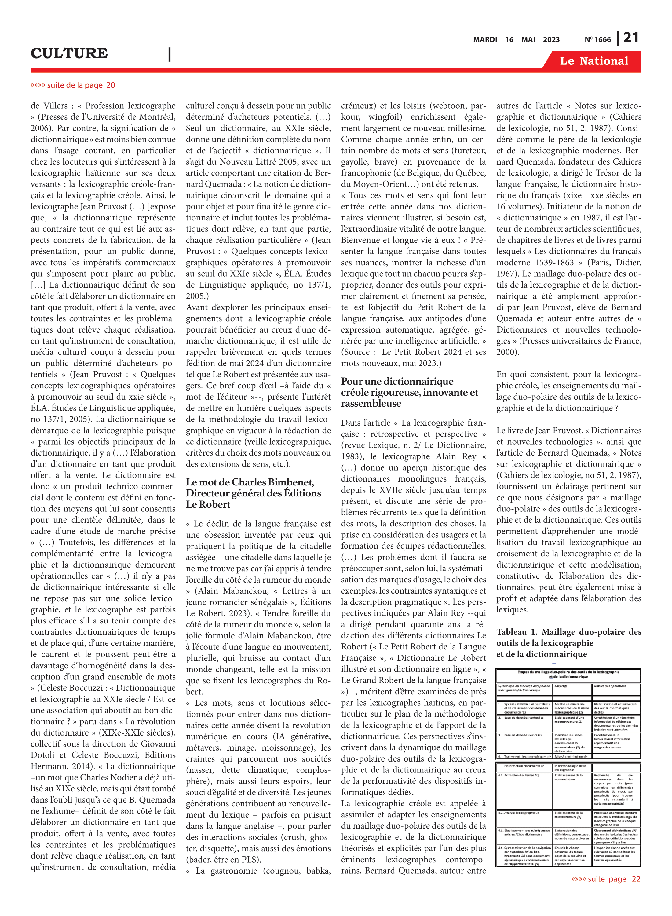 Page 21 de l'édition 1666