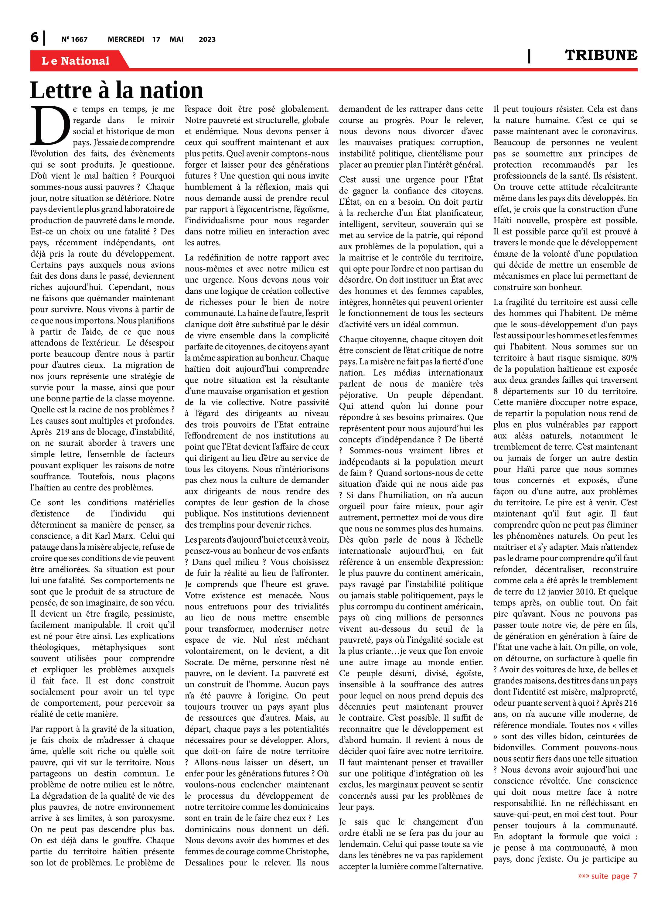 Page 6 de l'édition 1667