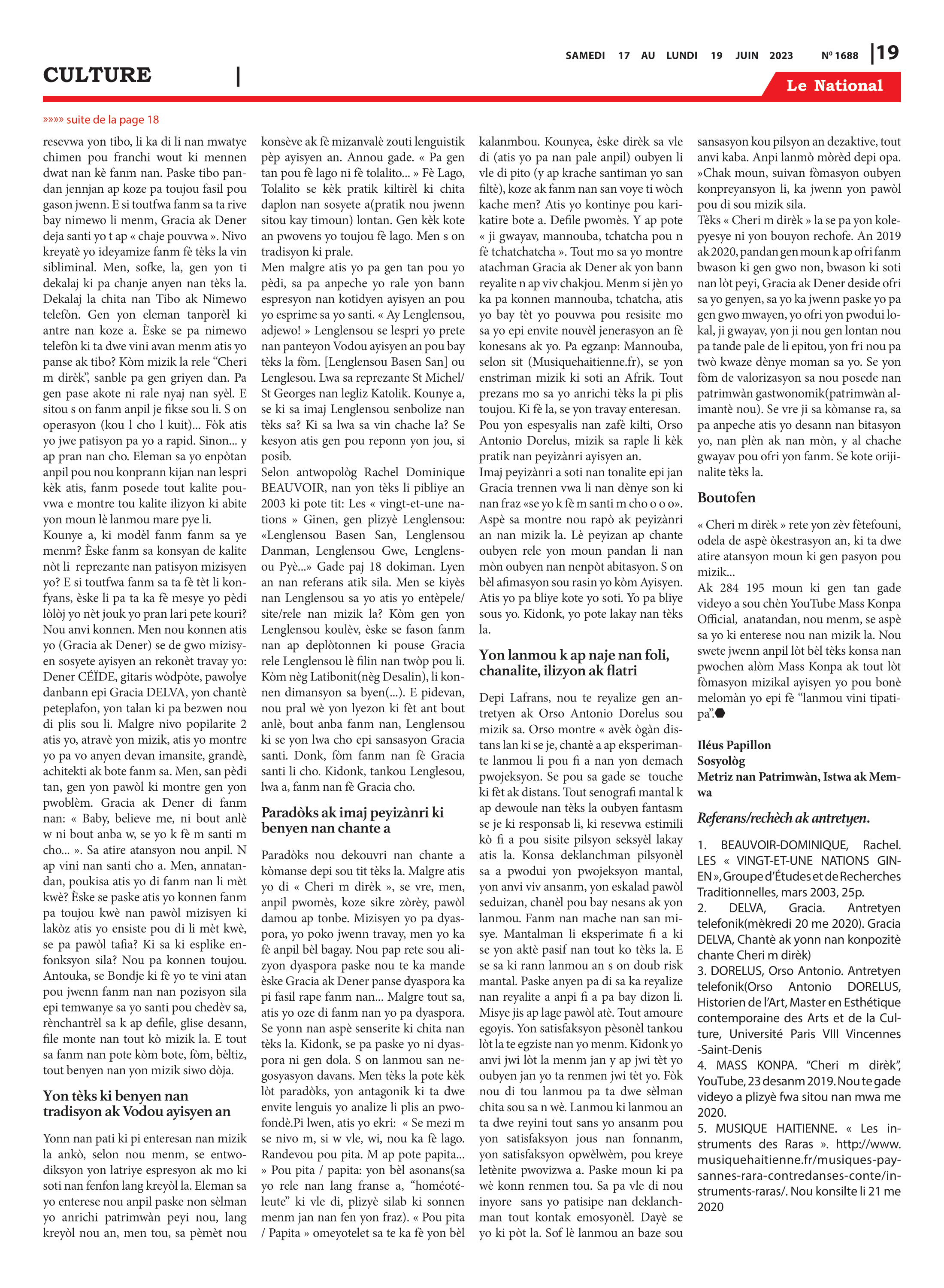 Page 19 de l'édition 1688