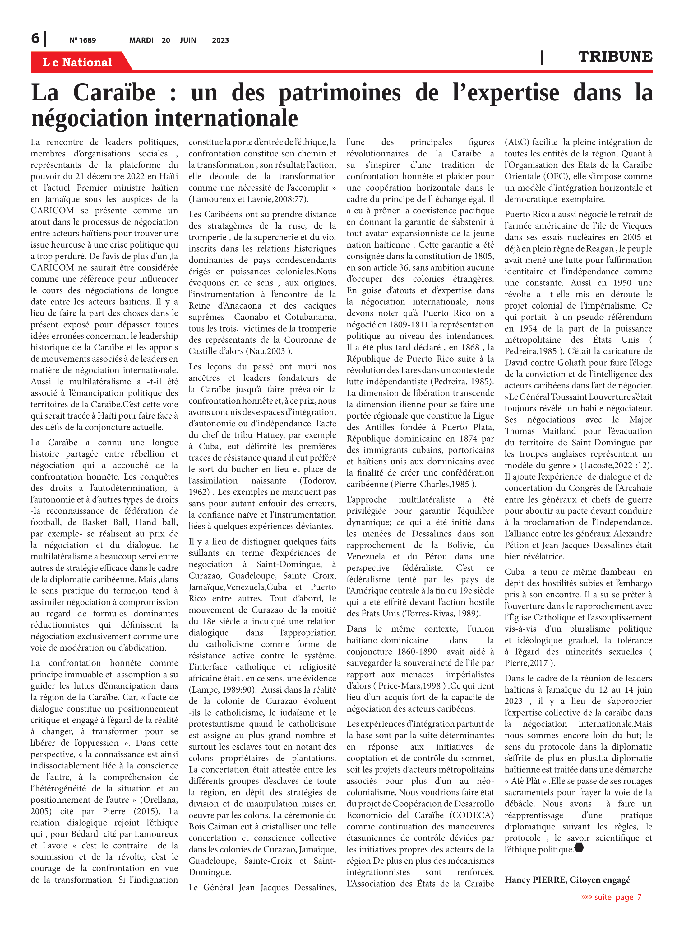 Page 6 de l'édition 1689