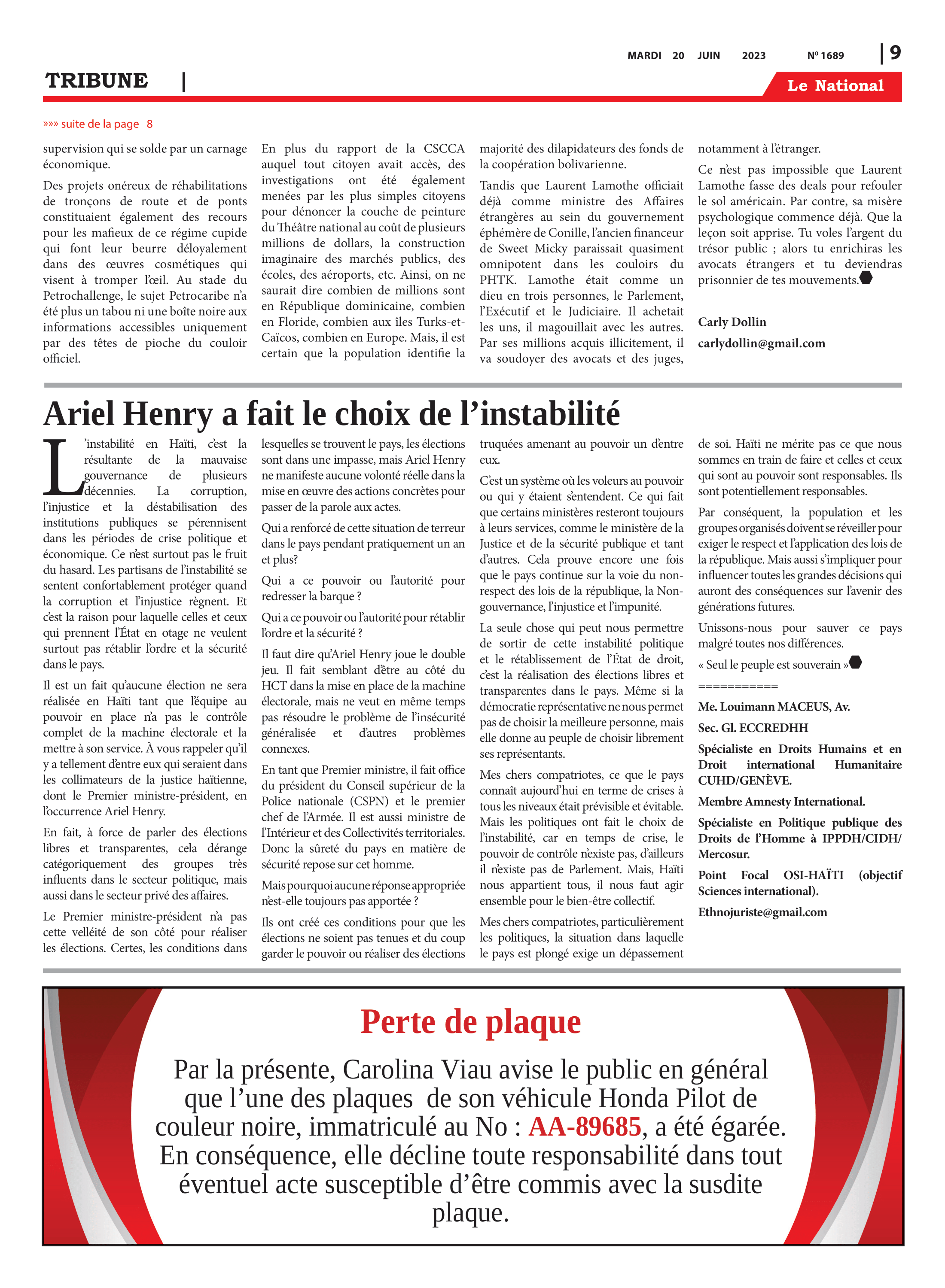 Page 9 de l'édition 1689