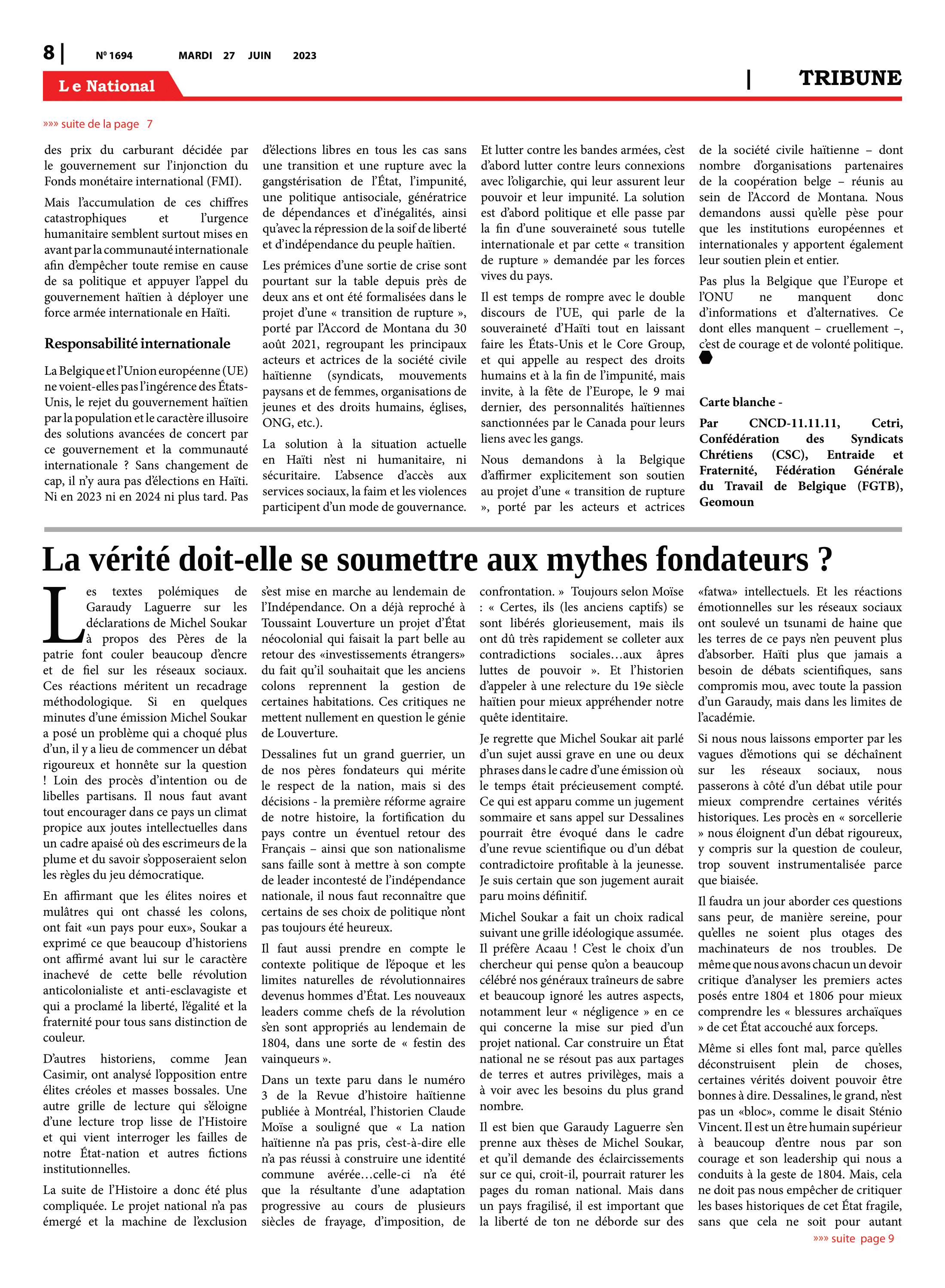 Page 8 de l'édition 1694