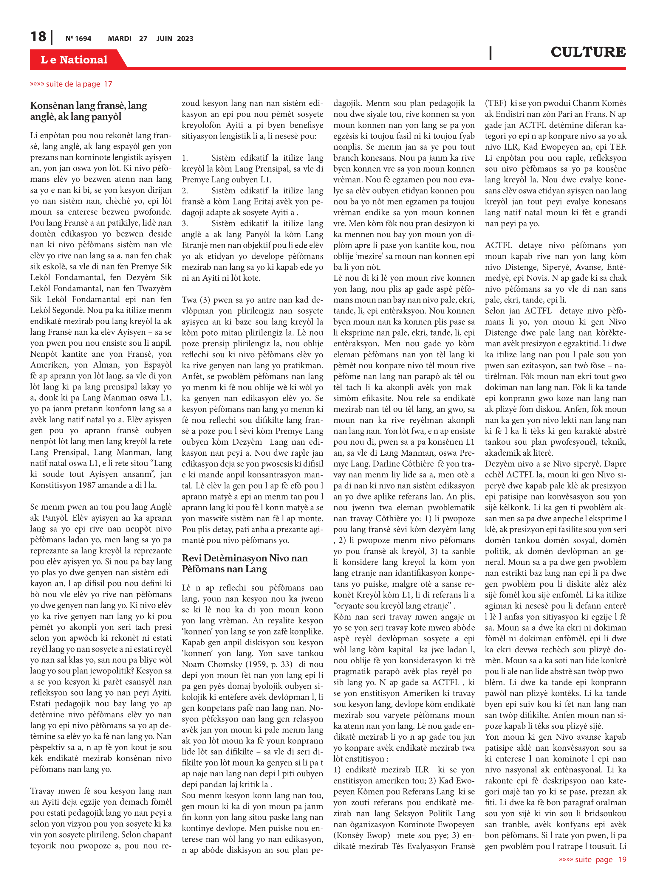 Page 18 de l'édition 1694