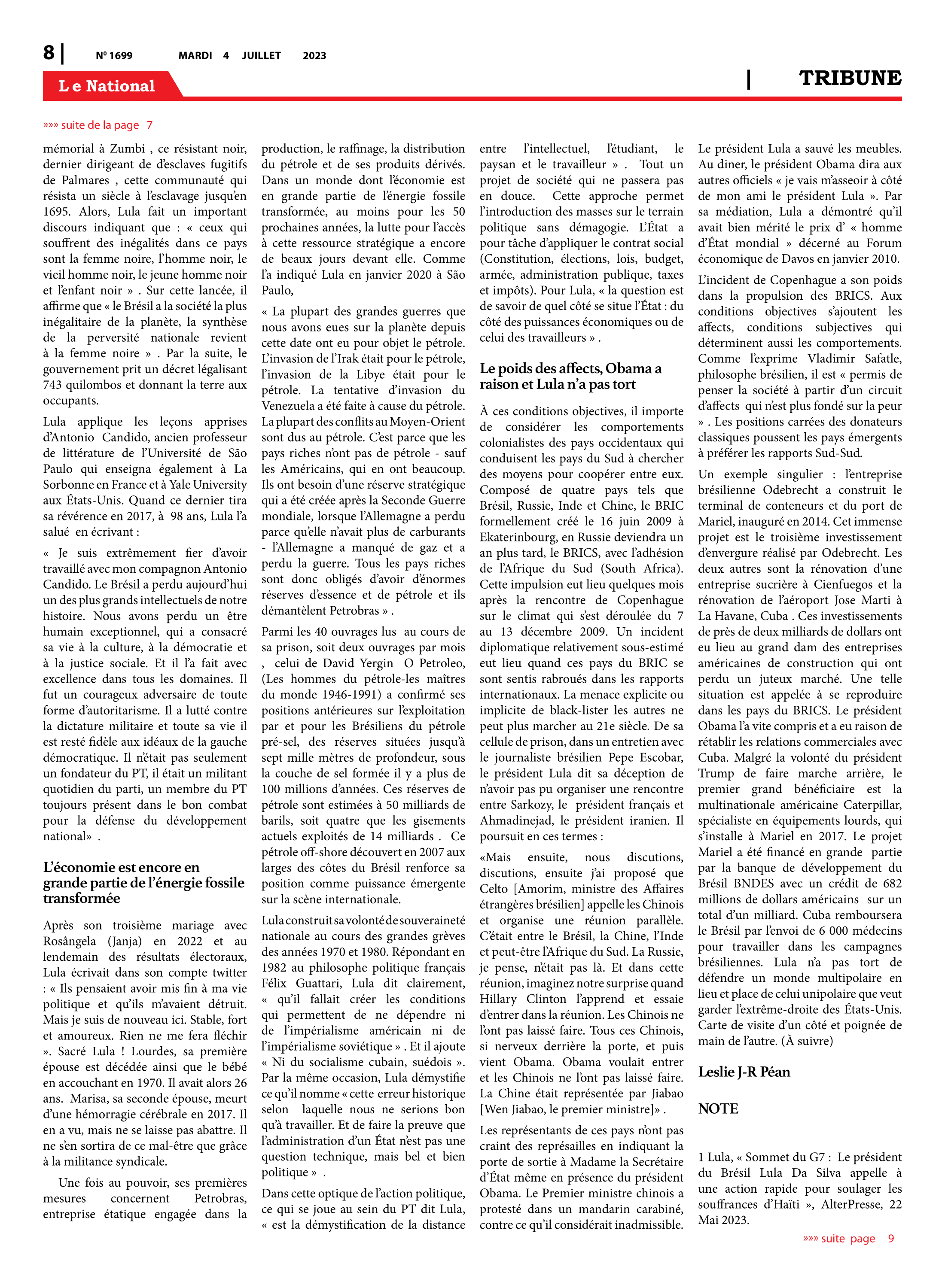 Page 8 de l'édition 1699