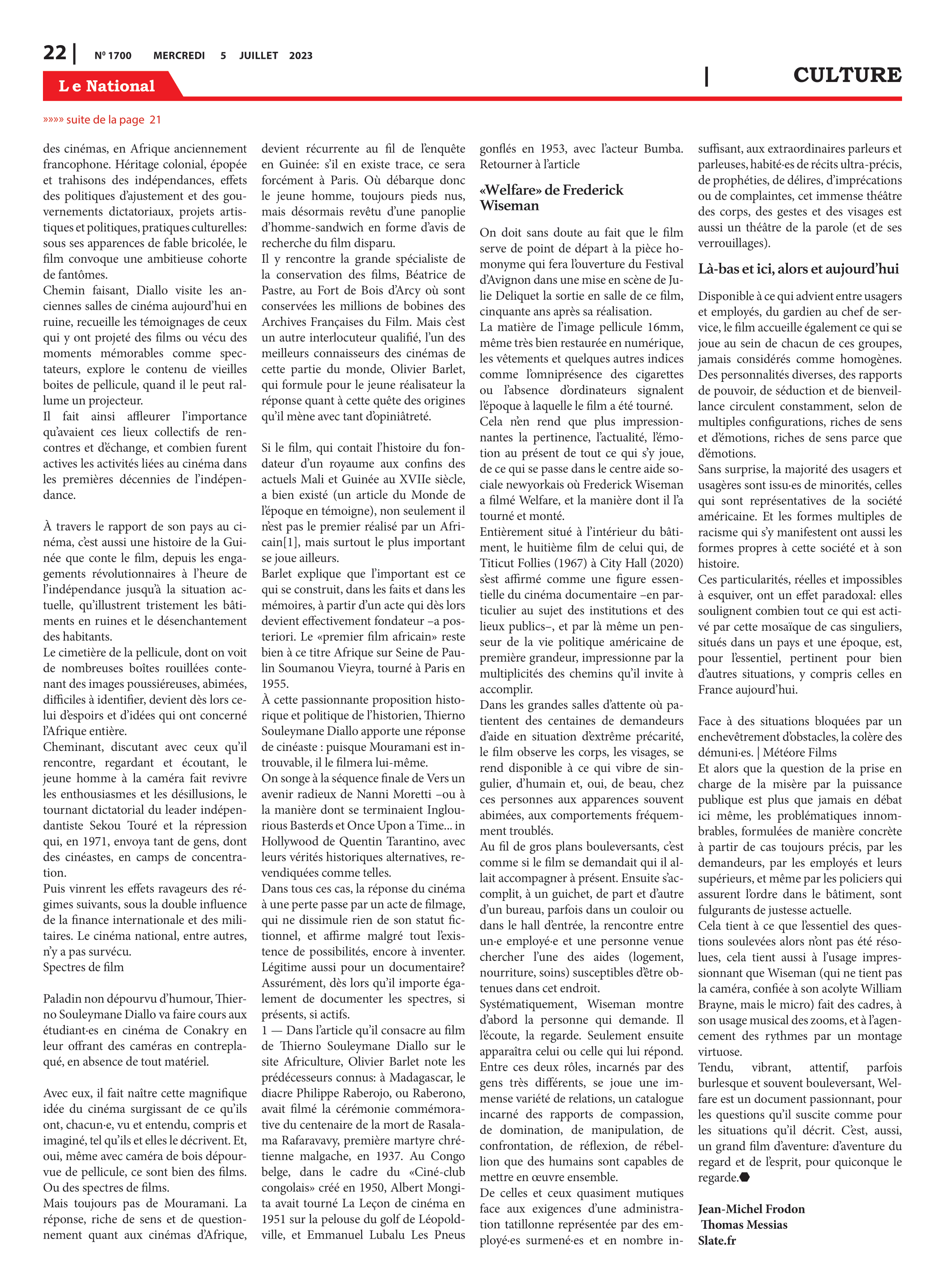 Page 22 de l'édition 1700