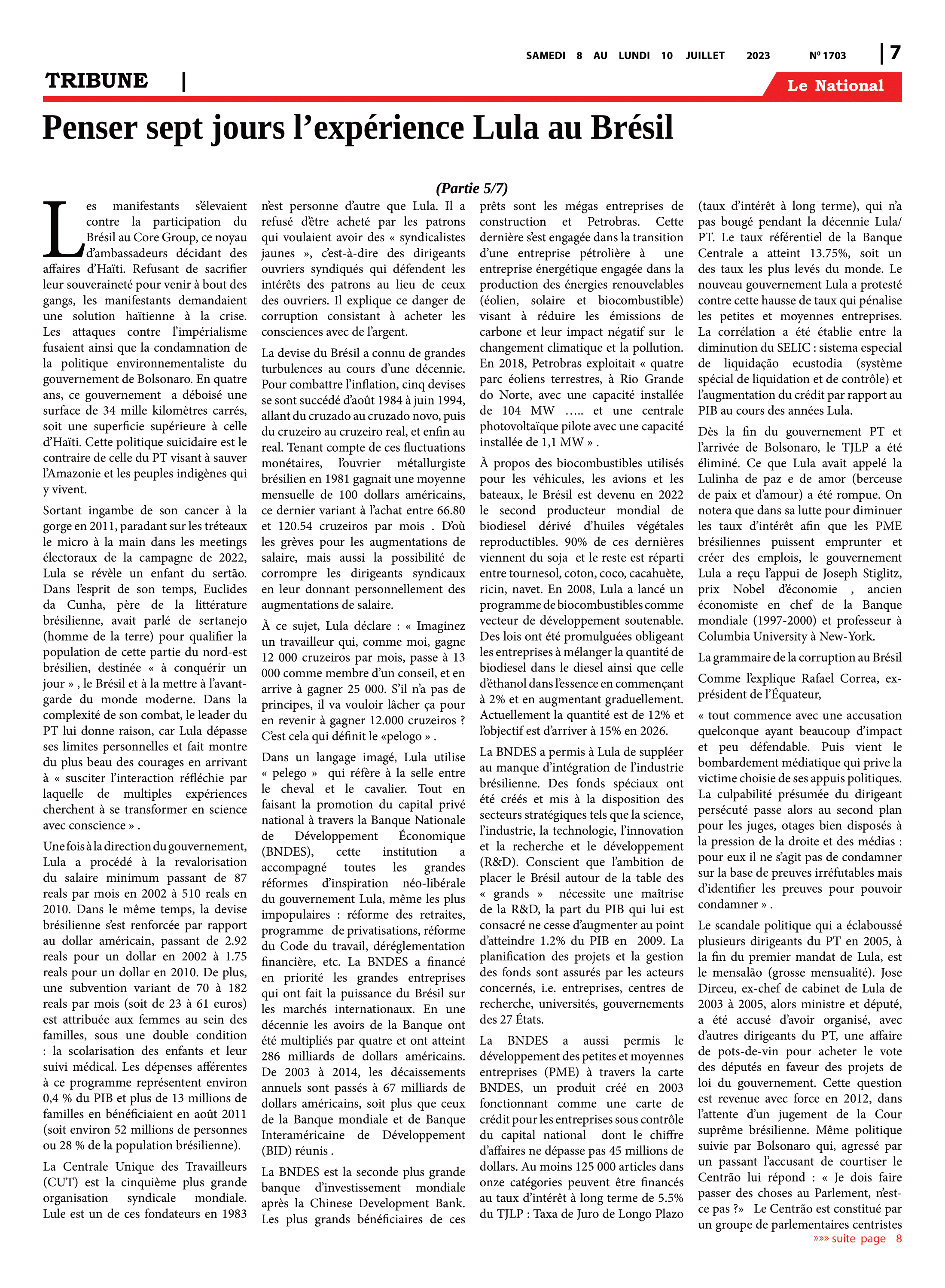 Page 7 de l'édition 1703