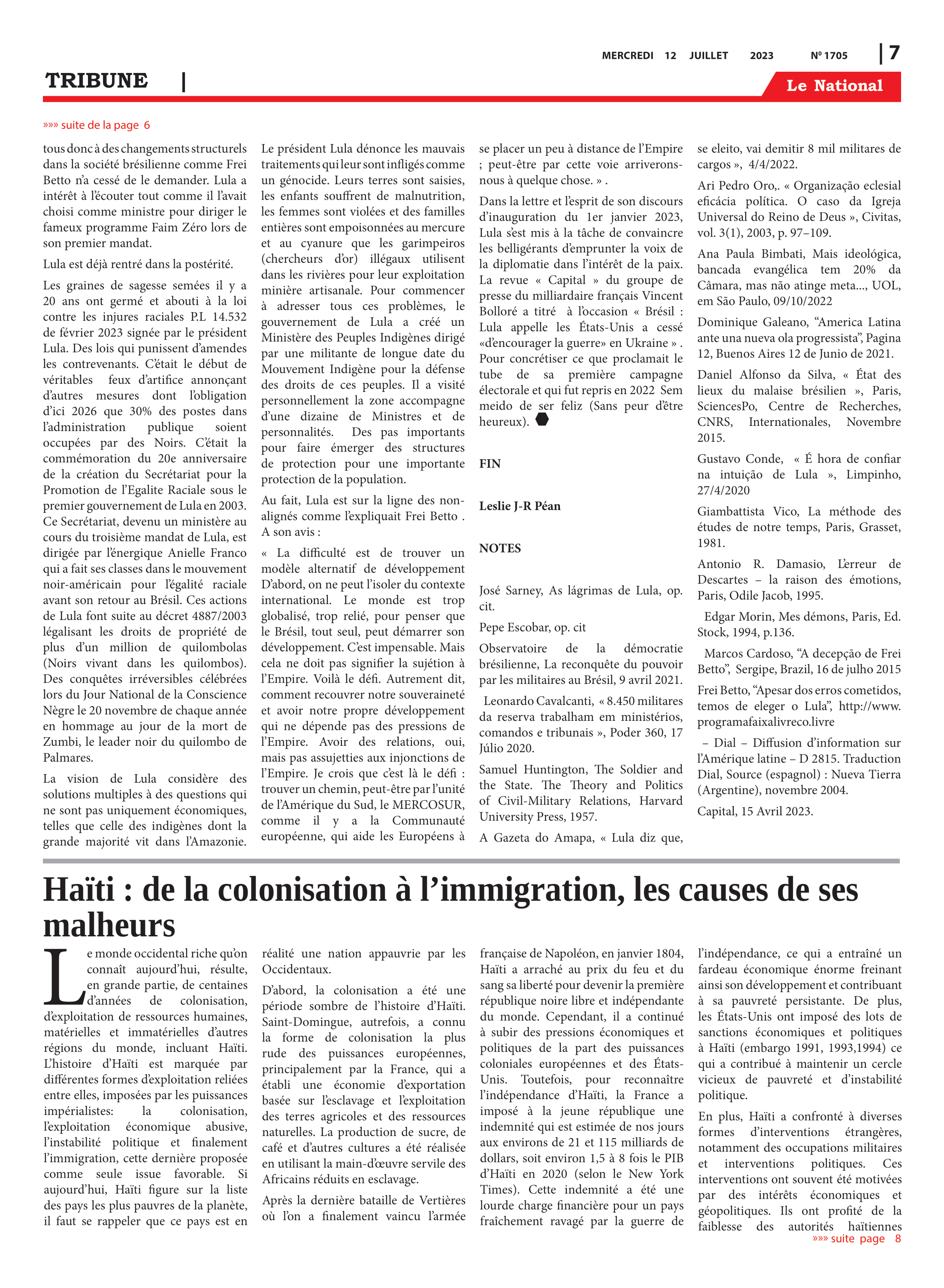 Page 7 de l'édition 1705