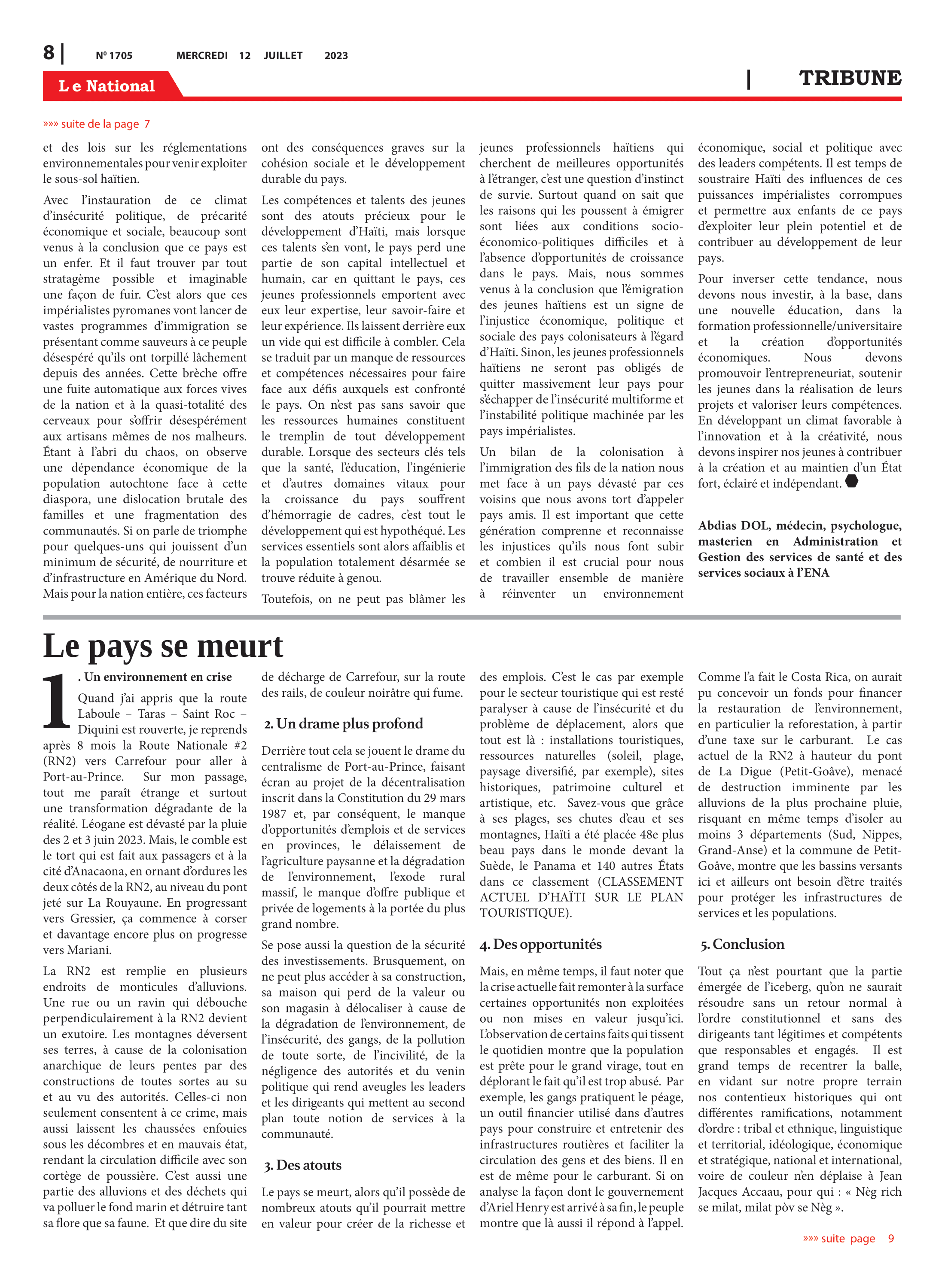 Page 8 de l'édition 1705