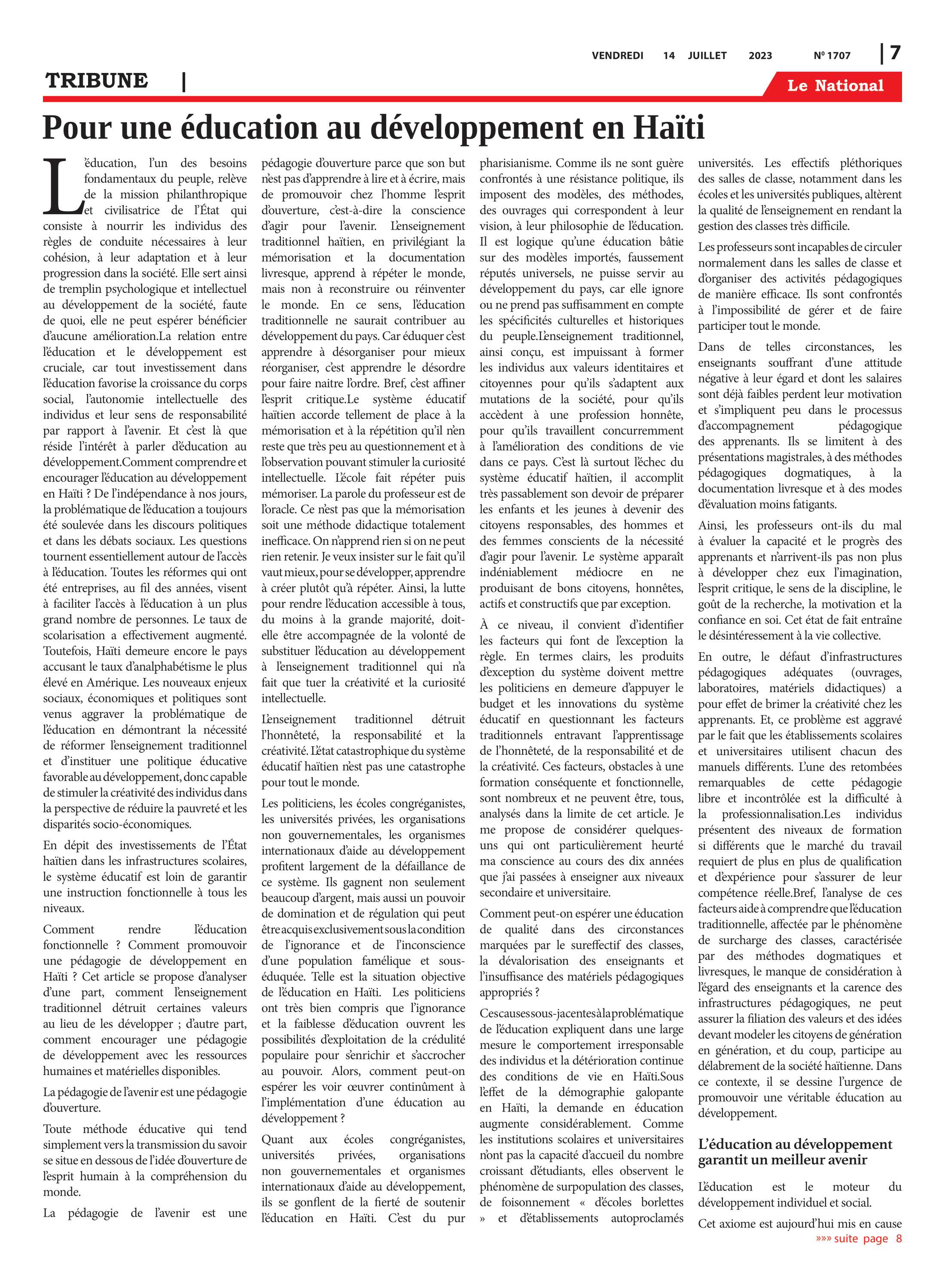 Page 7 de l'édition 1707