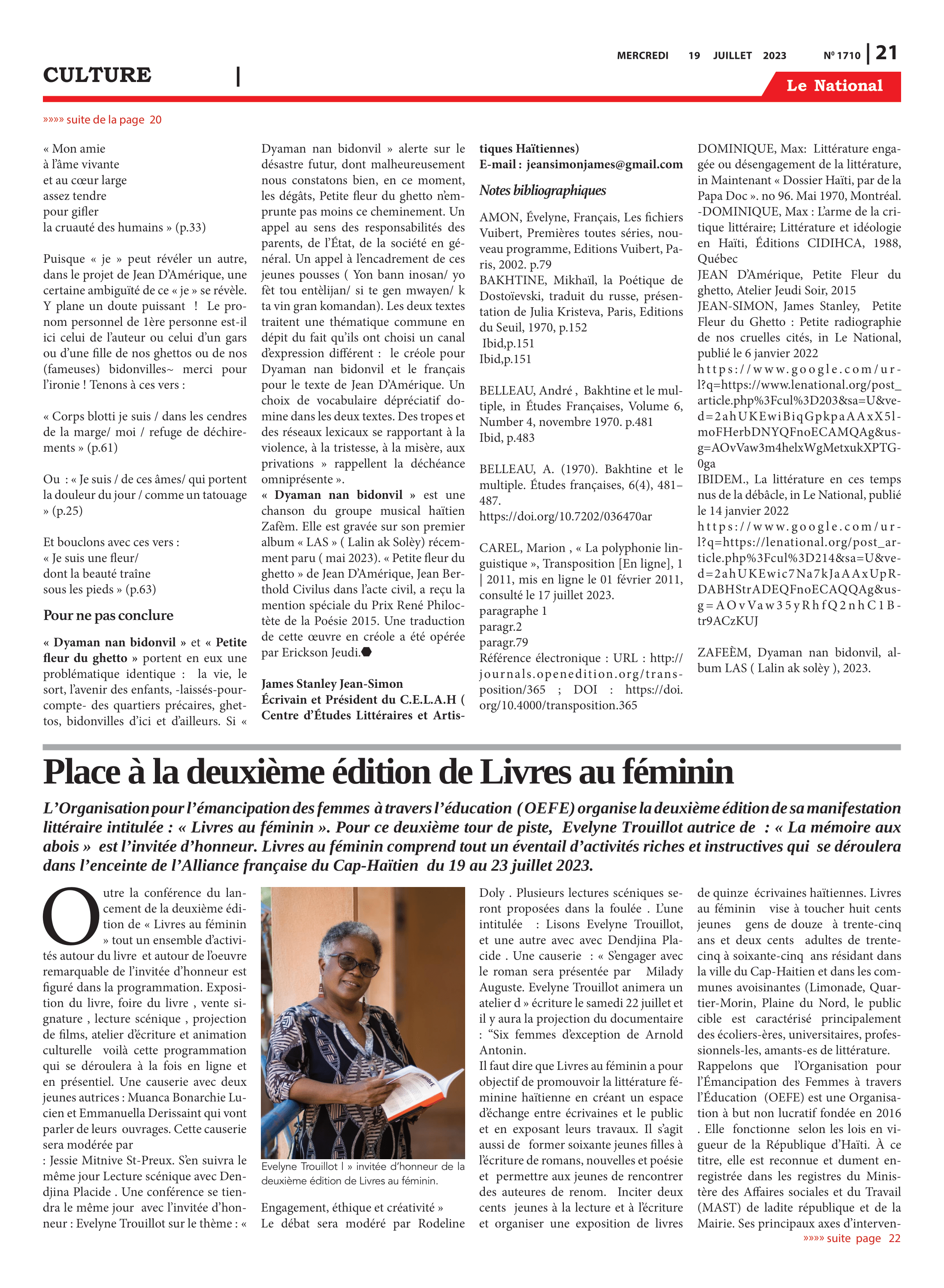 Page 21 de l'édition 1710