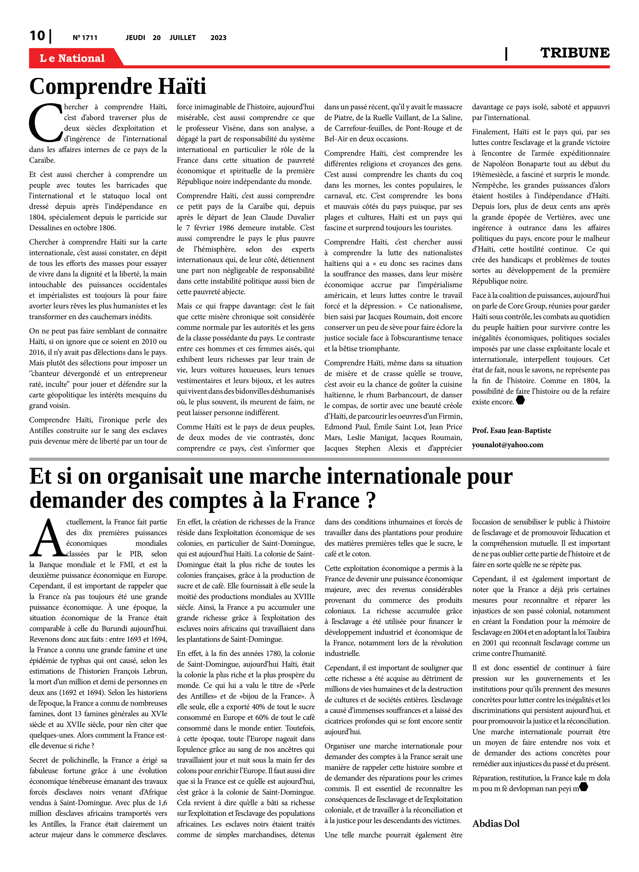 Page 10 de l'édition 1711